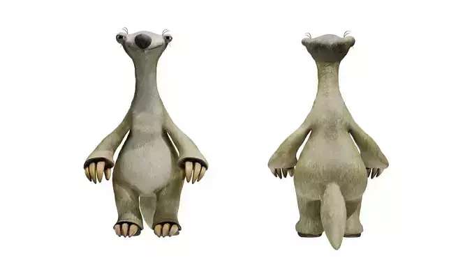 Sid - Ice Age Low-poly 3D model