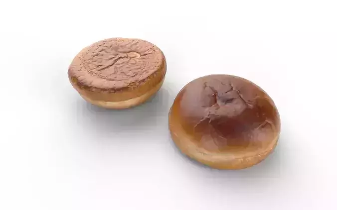 Hamburger Bun M03 Low-poly 3D model 6