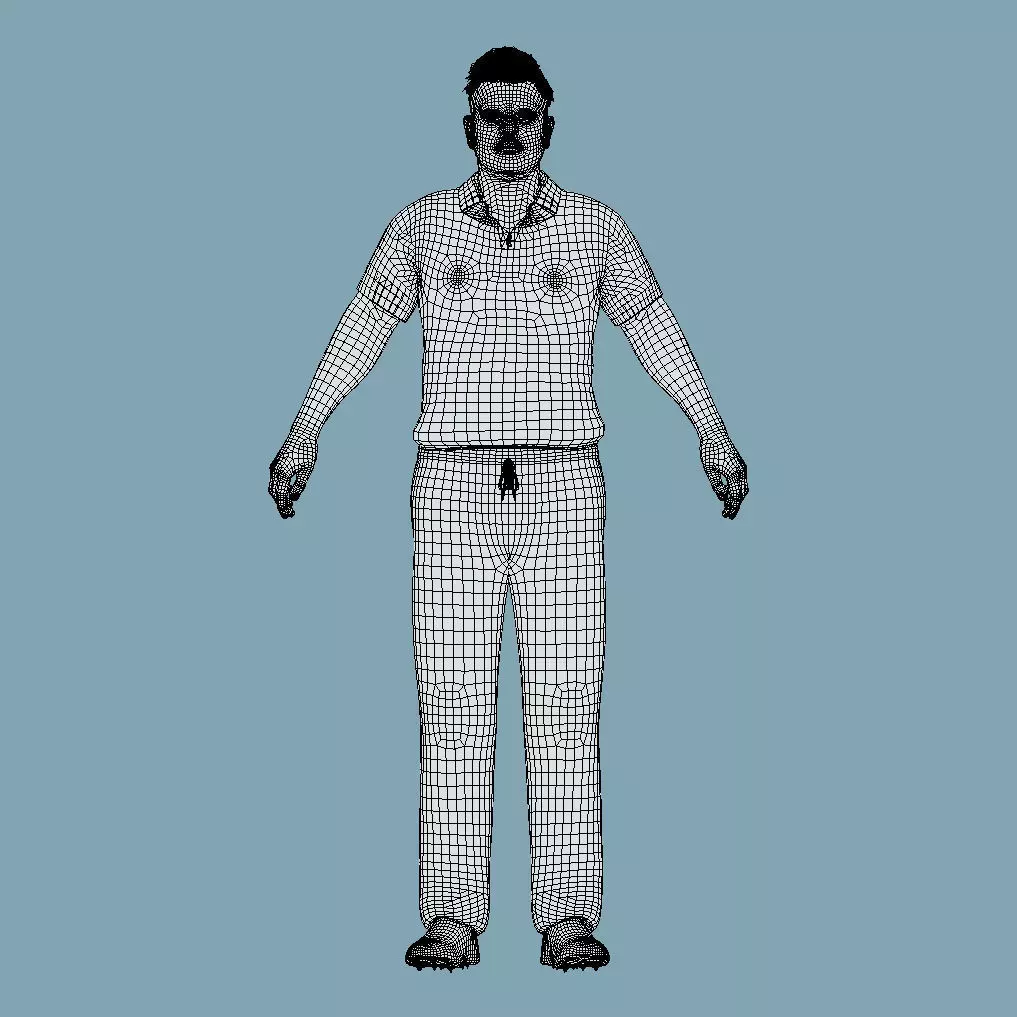 A-Pose Rigged Rohit Sharma 2025 3D model_5