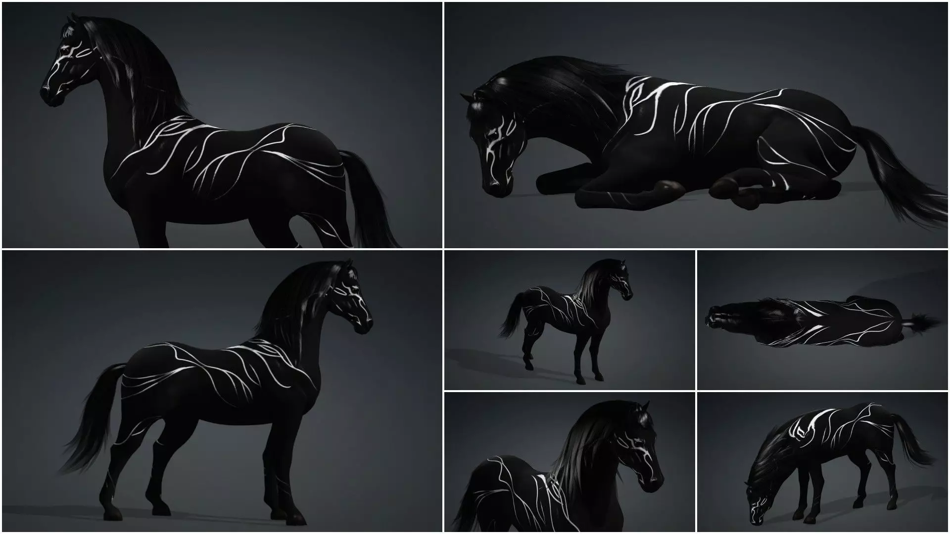 Pack-10 Horse 3D model_34