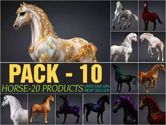 Pack-10 Horse