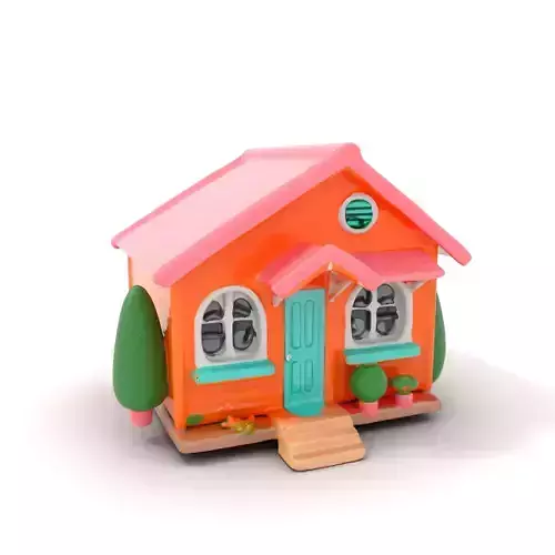Cozy Cottage Vibrant model pack Low-poly 3D model