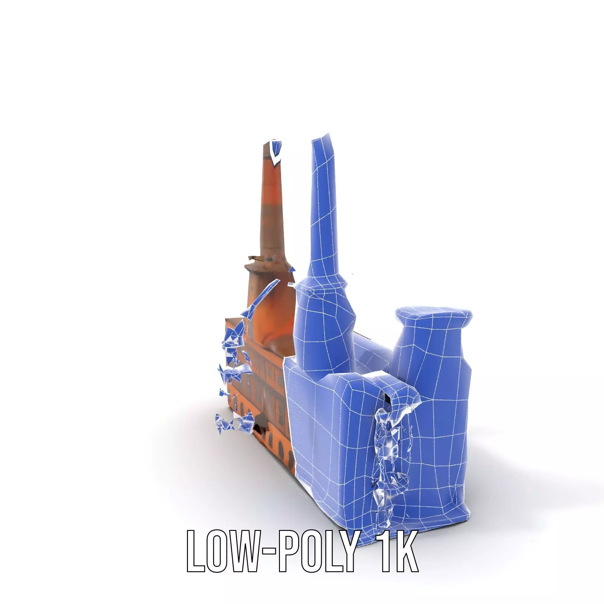 Historic Brick Factory model pack Low-poly 3D model_20