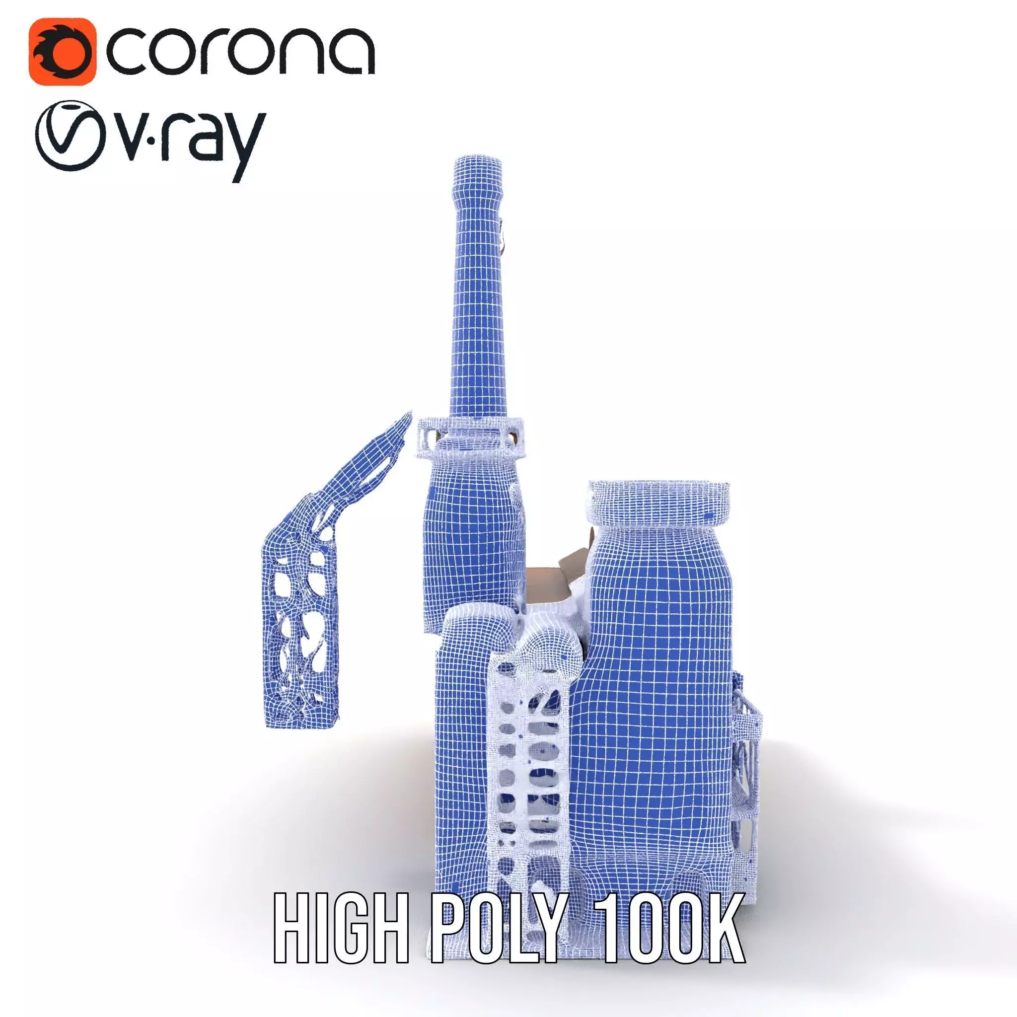 Historic Brick Factory model pack Low-poly 3D model_32