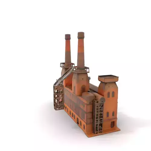 Historic Brick Factory model pack Low-poly 3D model Historic Brick Factory model pack Low-poly 3D model