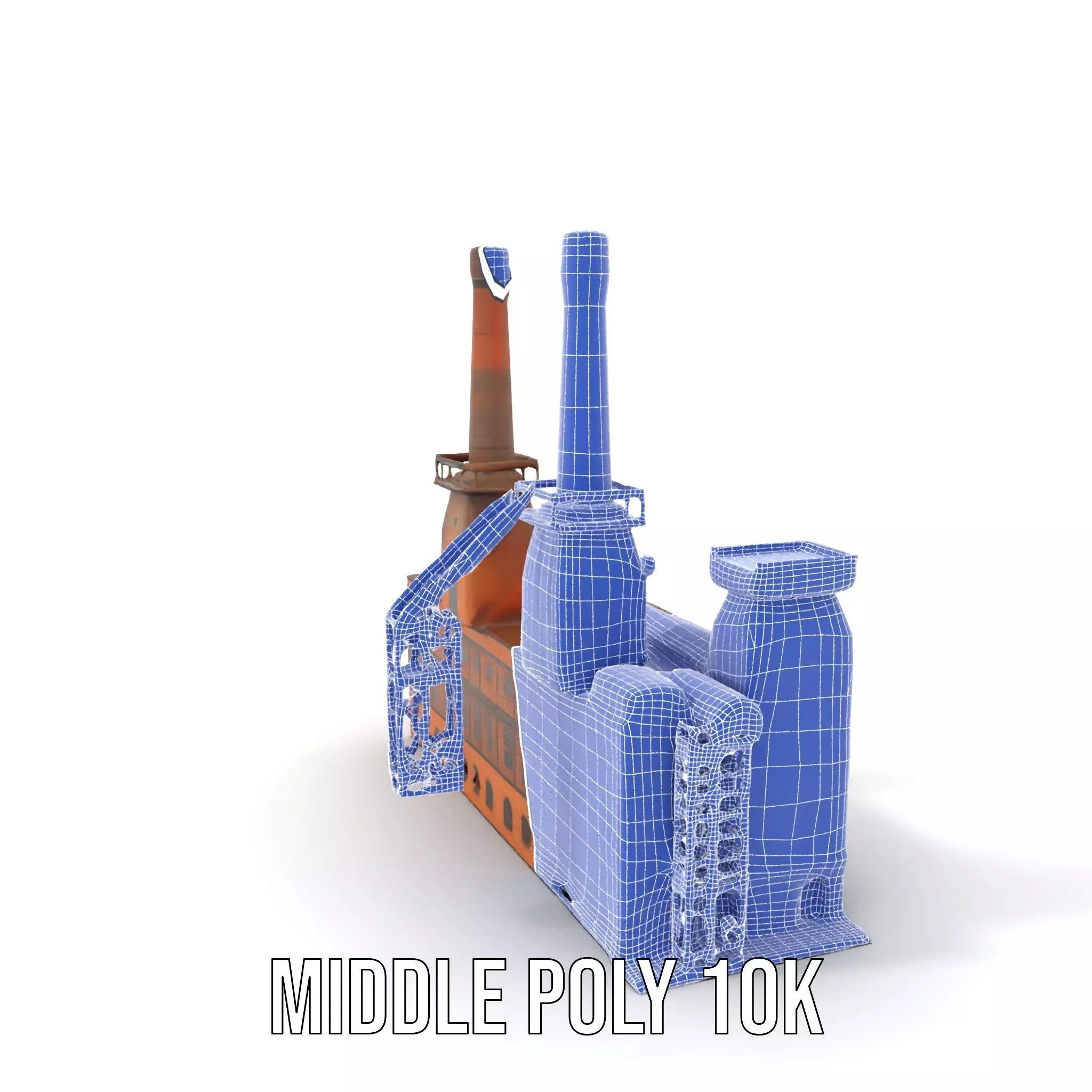 Historic Brick Factory model pack Low-poly 3D model_19