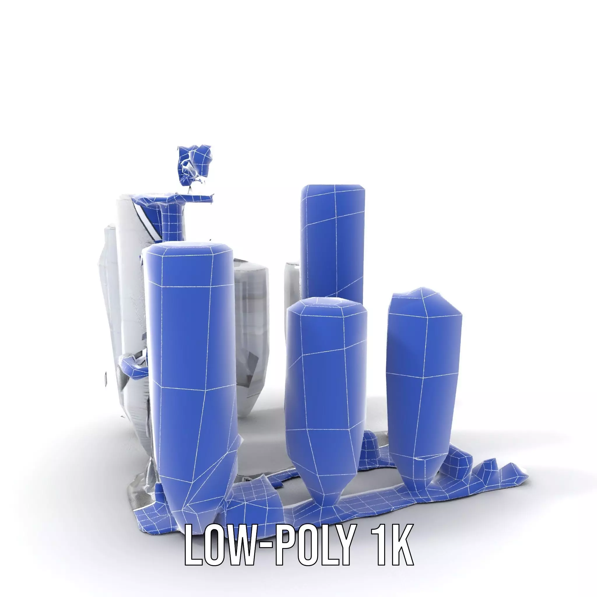Industrial Silo Complex model pack Low-poly 3D model_23