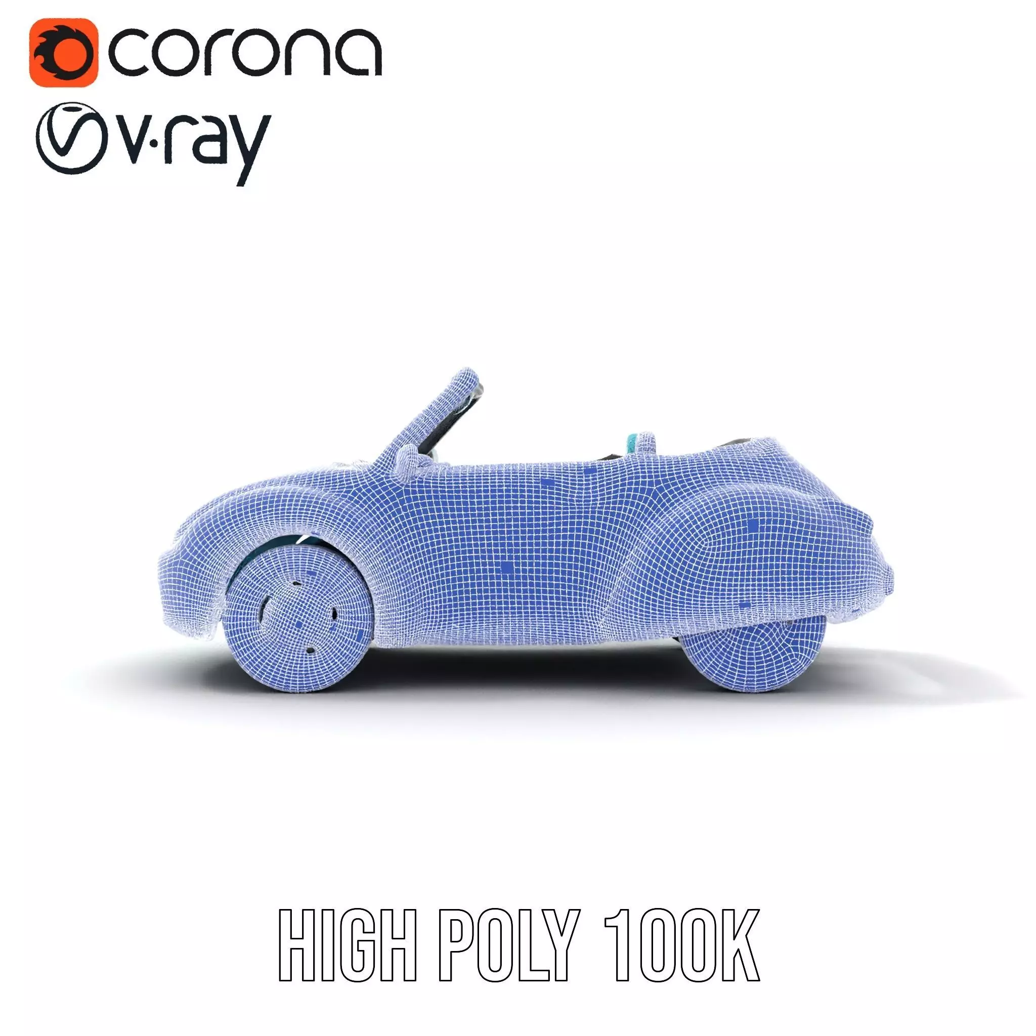 Aqua Beetle Convertible model pack Low-poly 3D model_34