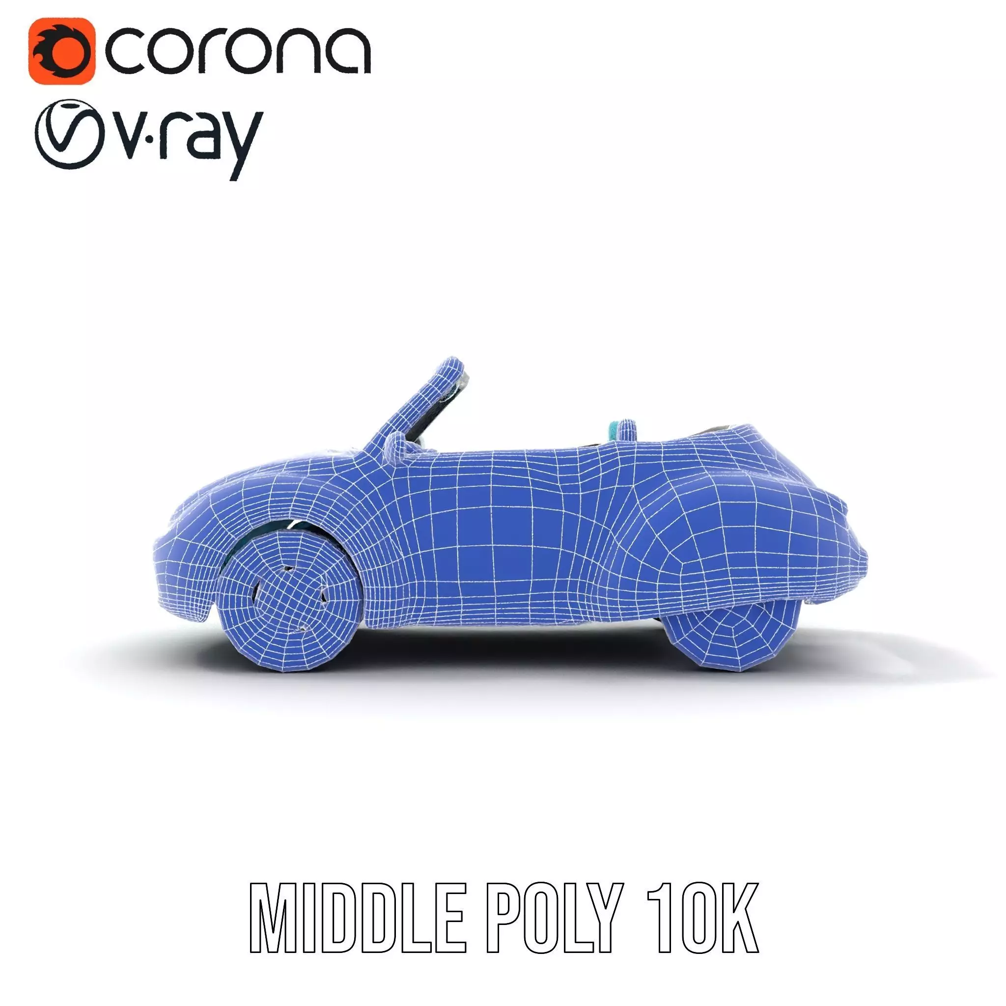 Aqua Beetle Convertible model pack Low-poly 3D model_22