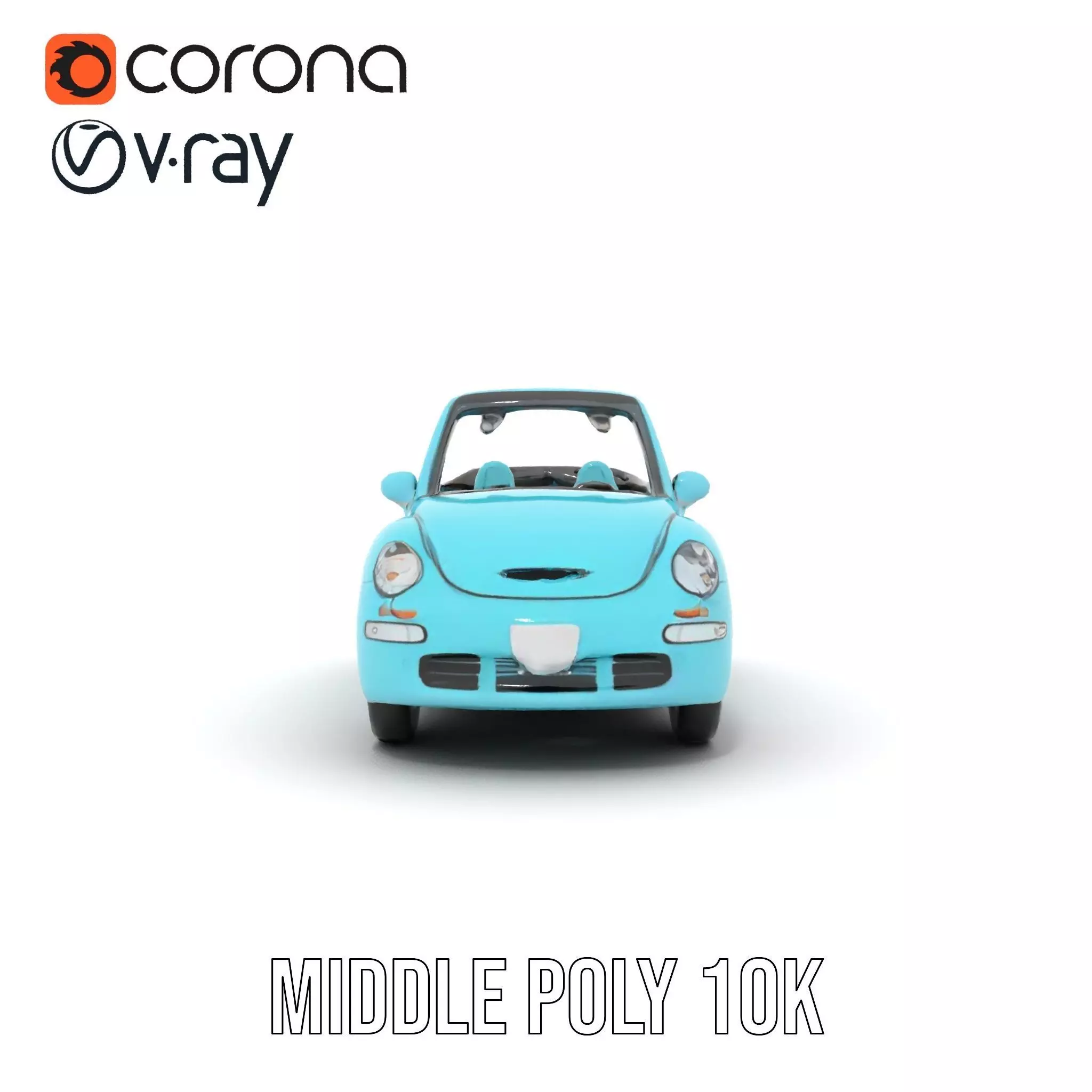Aqua Beetle Convertible model pack Low-poly 3D model_25