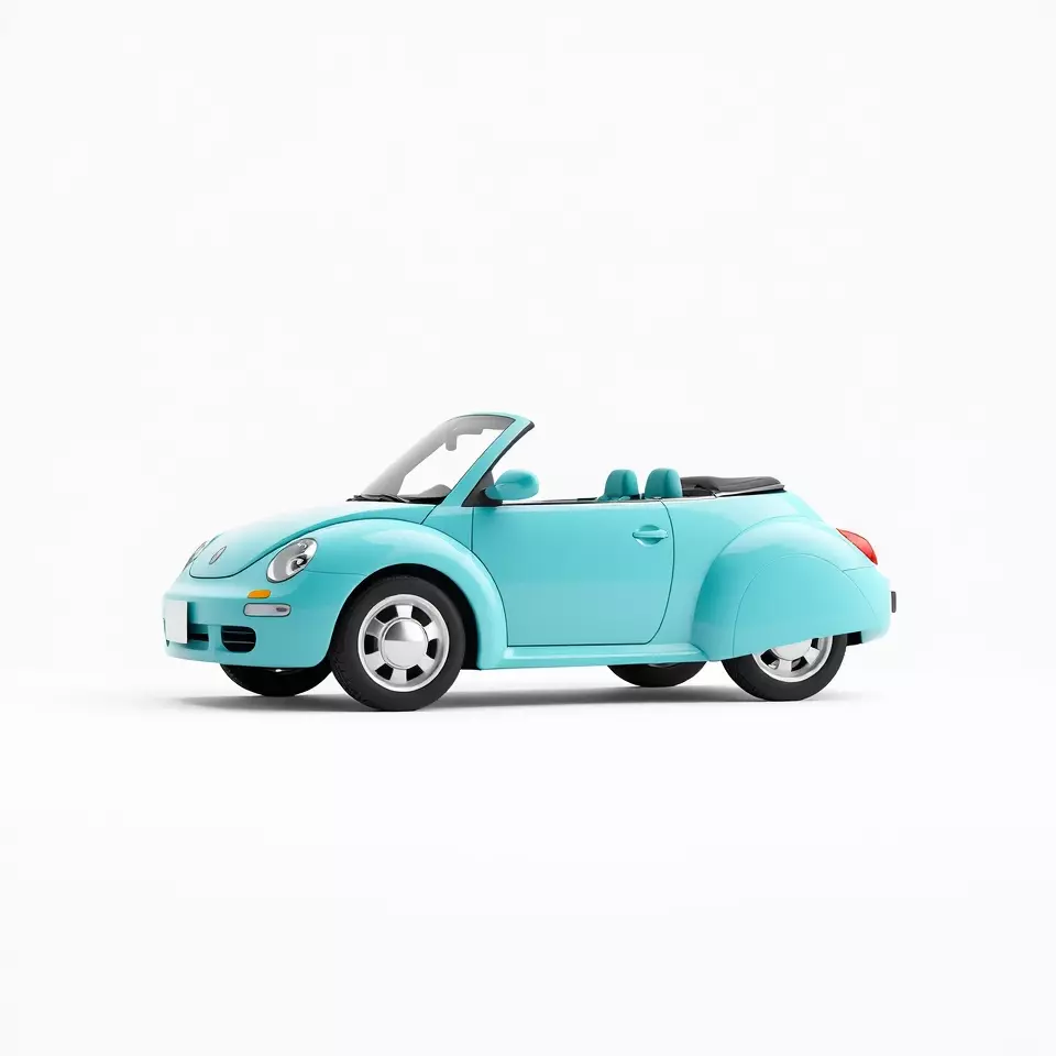 Aqua Beetle Convertible model pack Low-poly 3D model_3