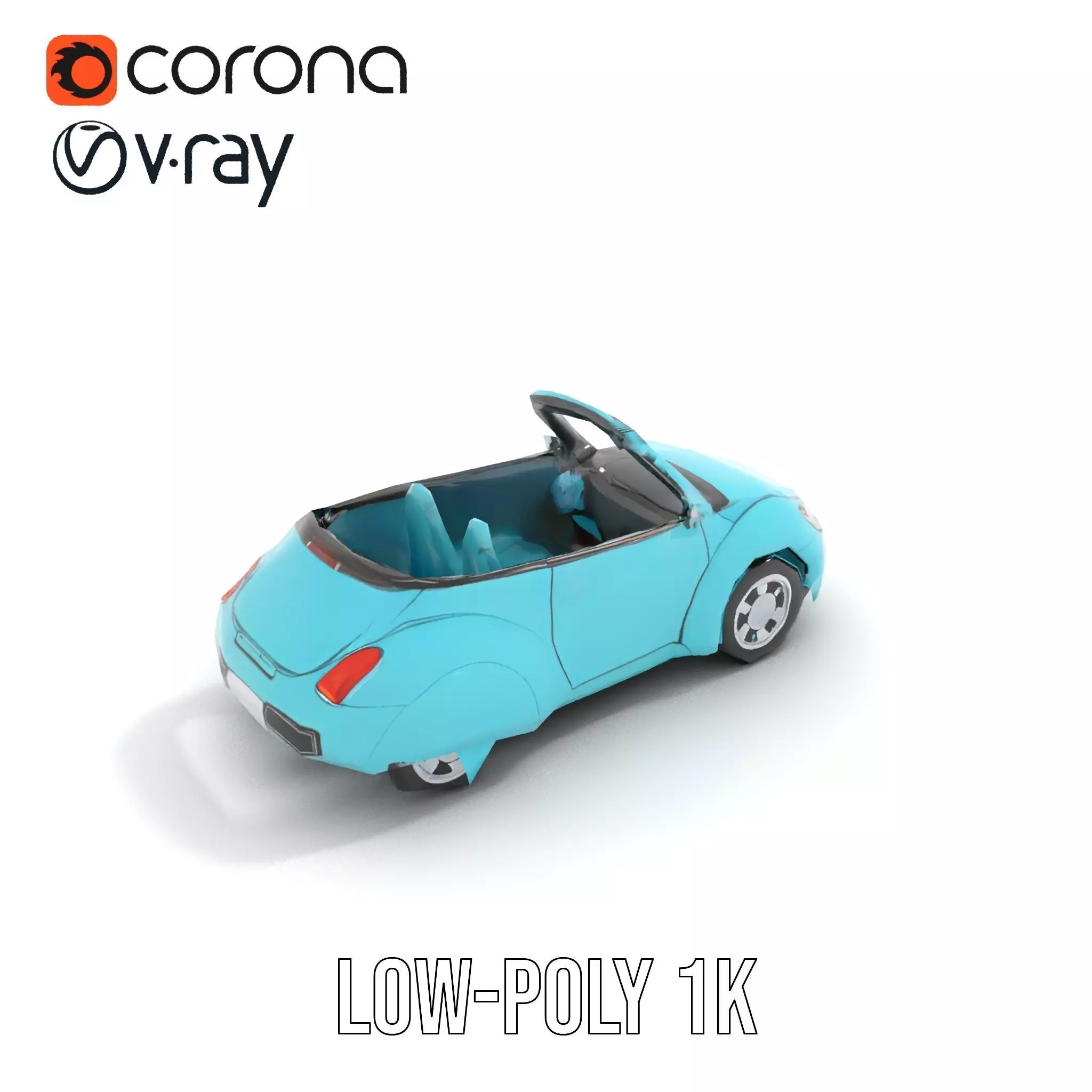 Aqua Beetle Convertible model pack Low-poly 3D model_21
