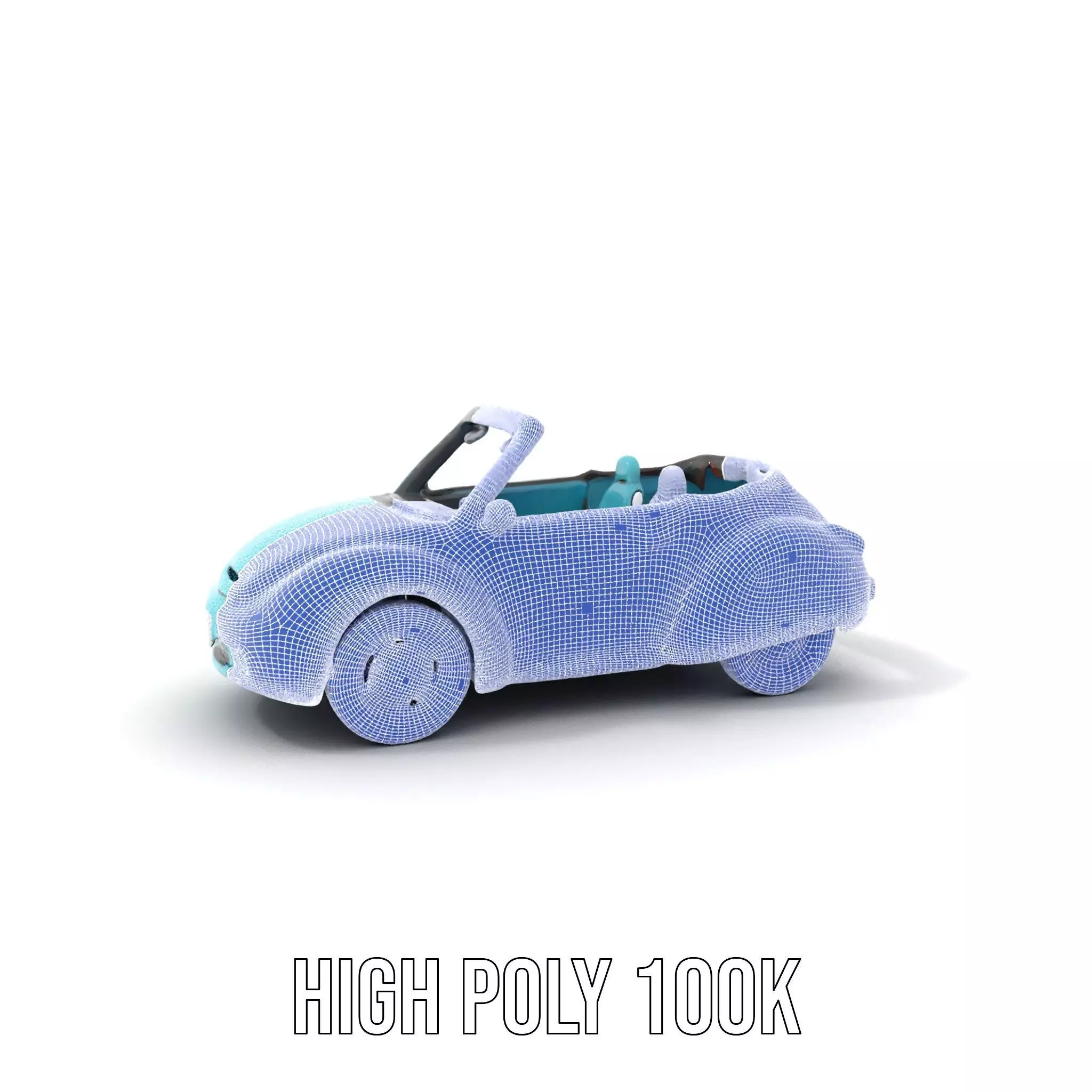 Aqua Beetle Convertible model pack Low-poly 3D model_5