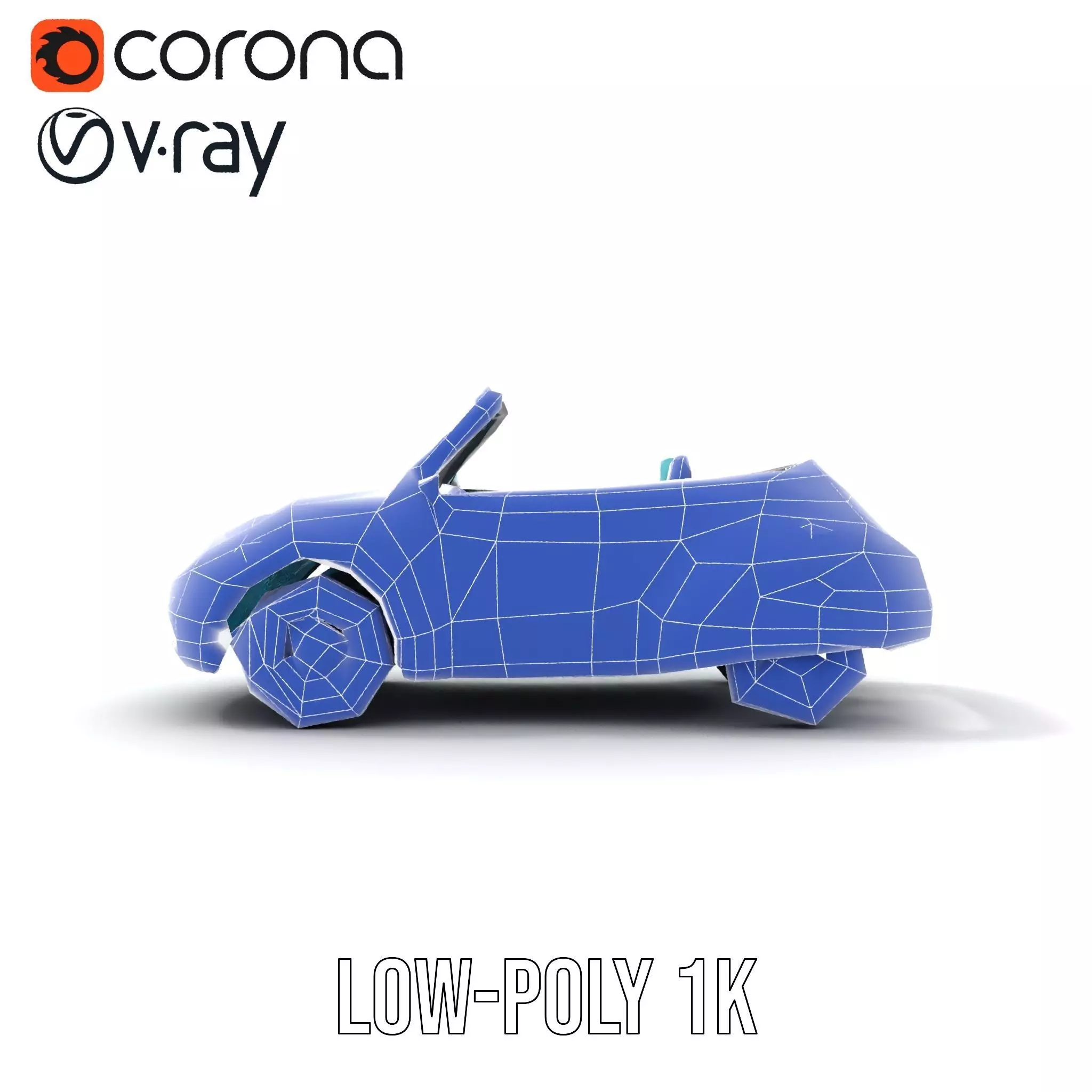 Aqua Beetle Convertible model pack Low-poly 3D model_31