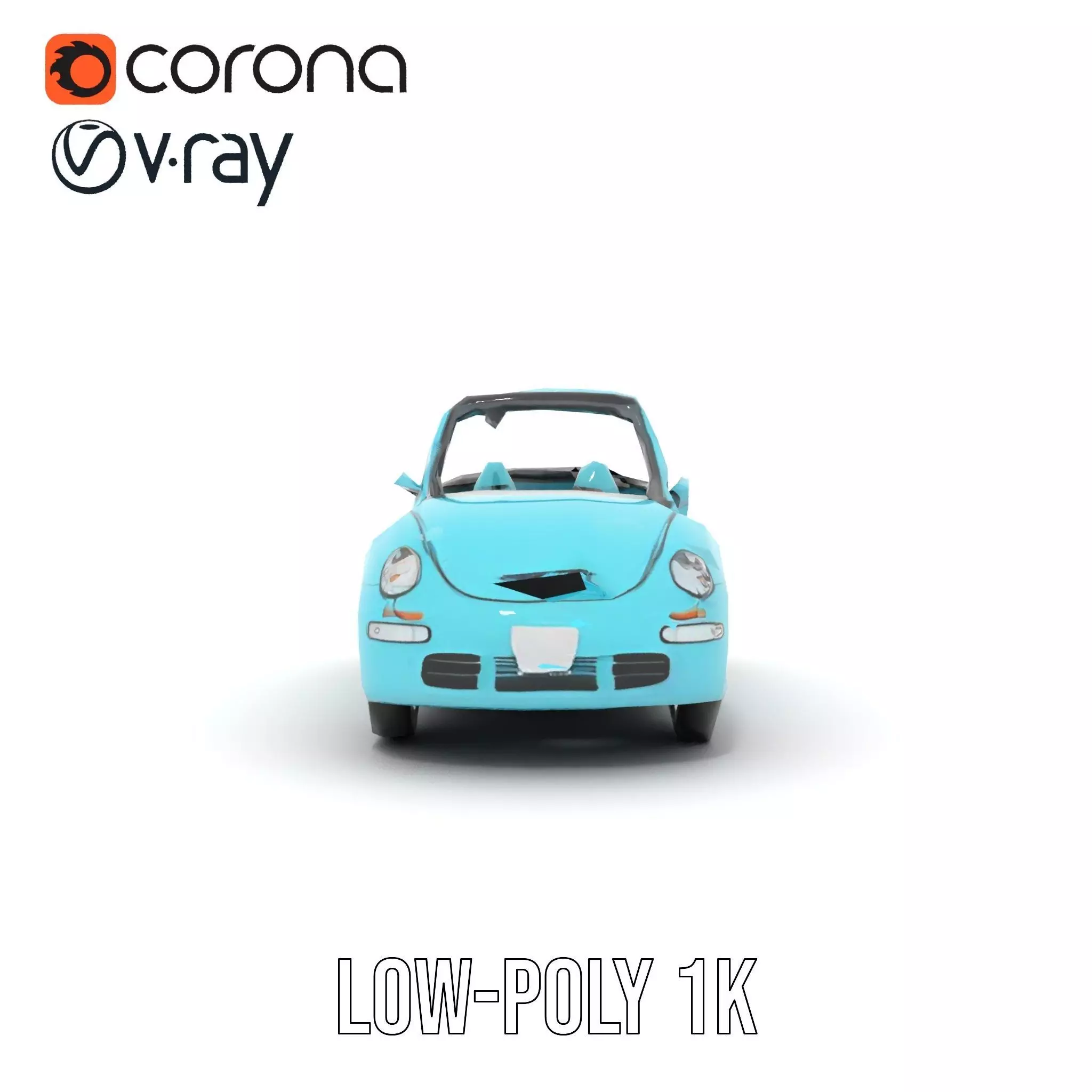 Aqua Beetle Convertible model pack Low-poly 3D model_10