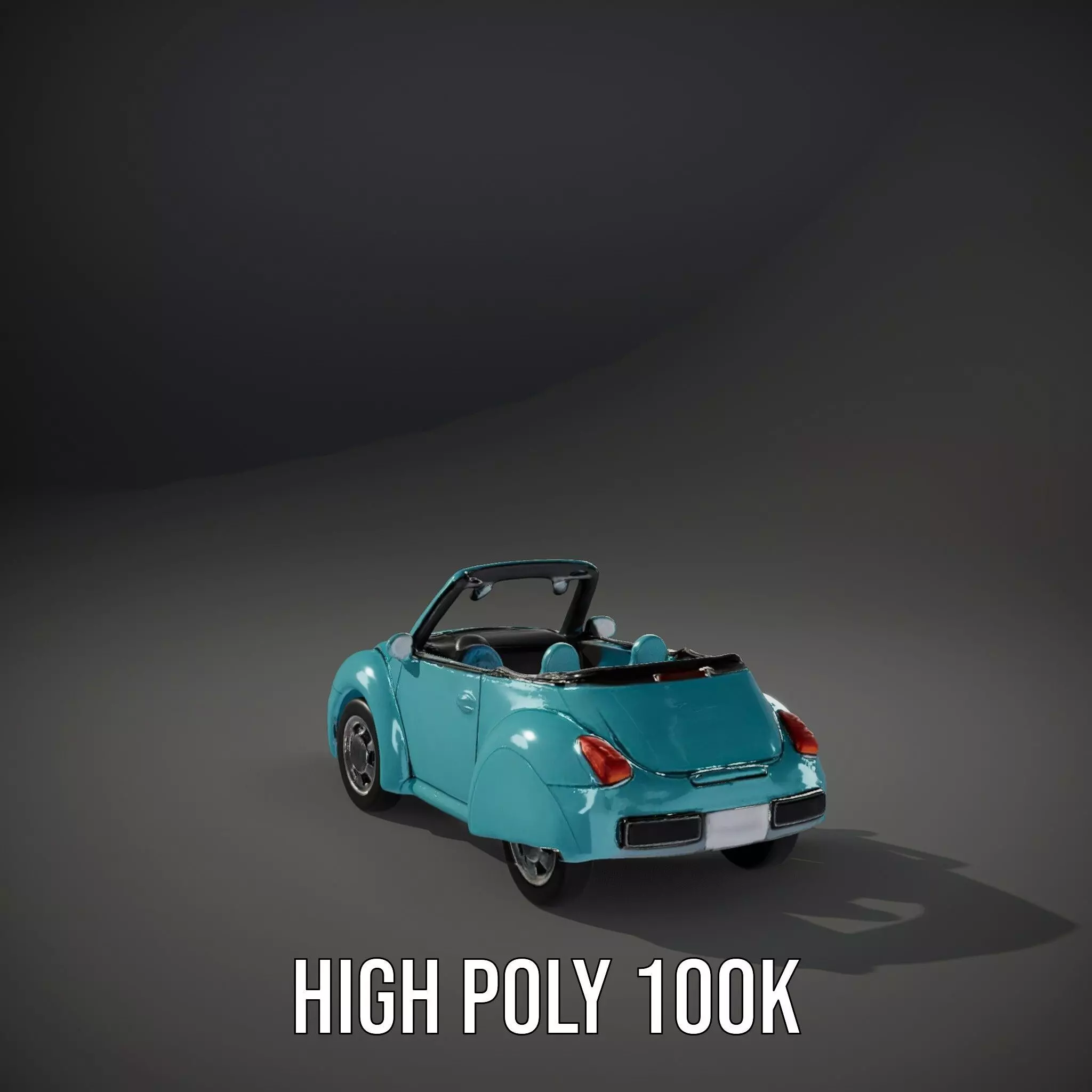 Aqua Beetle Convertible model pack Low-poly 3D model_11