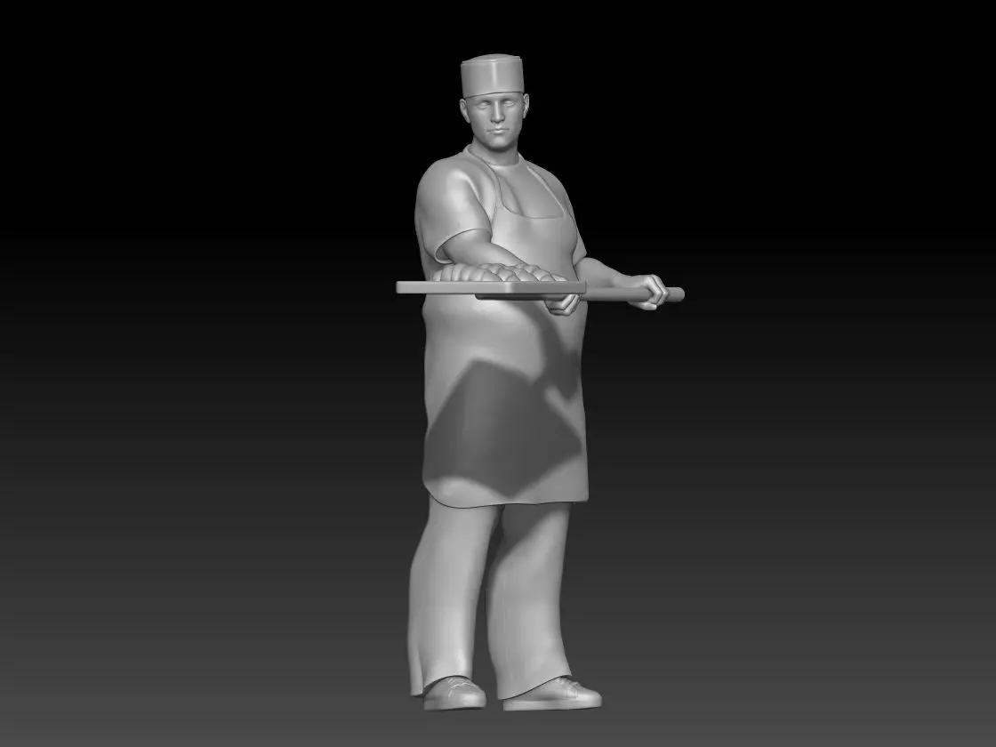 baker man 1 3D print model_0