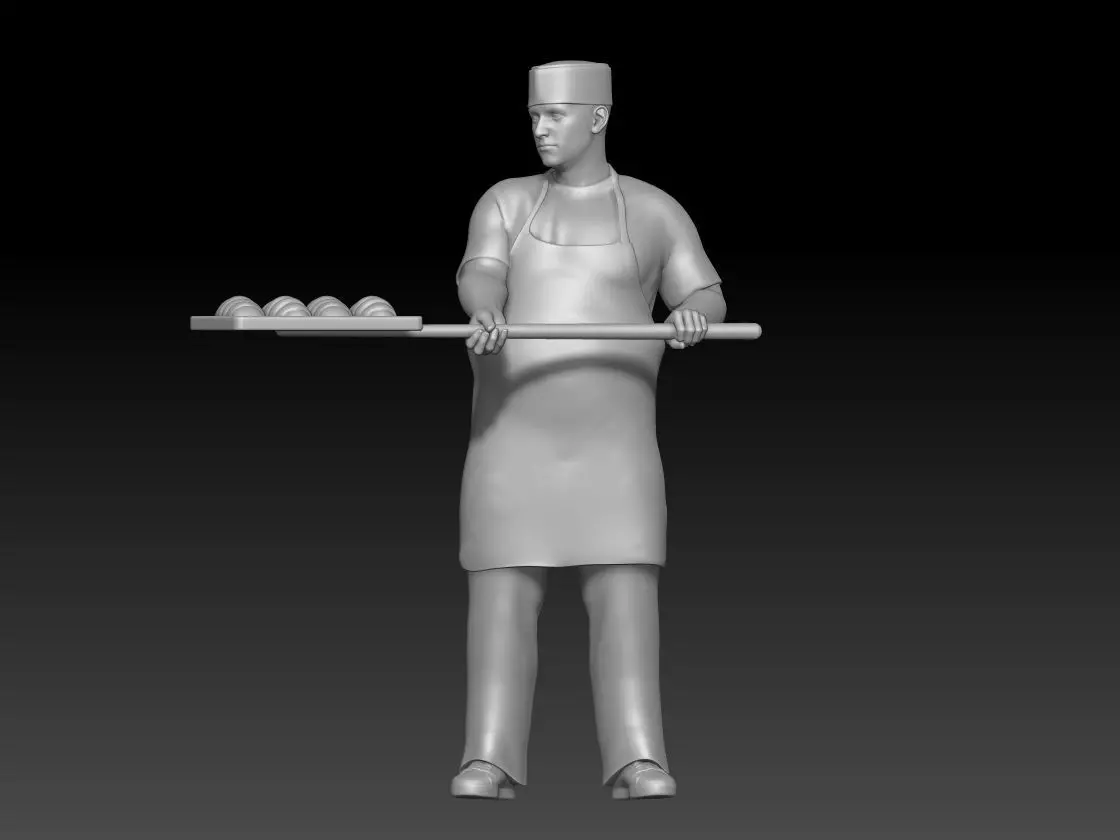 baker man 1 3D print model_1