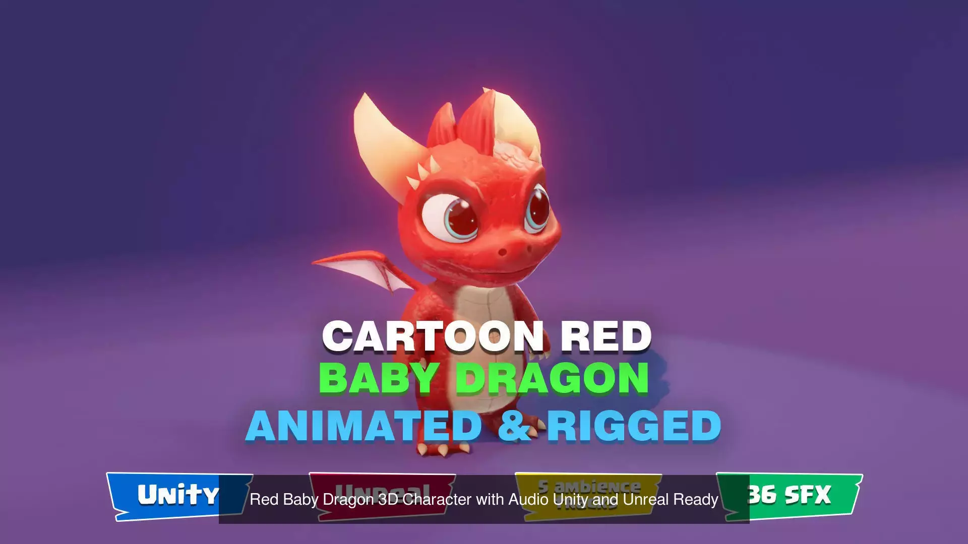 Animated Baby Dragons 3D Model with Audio and SFX 3D Model Collection_50