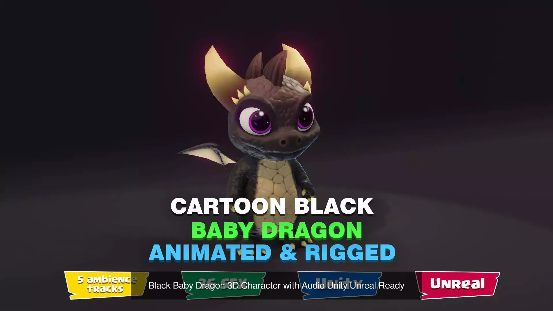 Animated Baby Dragons 3D Model with Audio and SFX 3D Model Collection_56