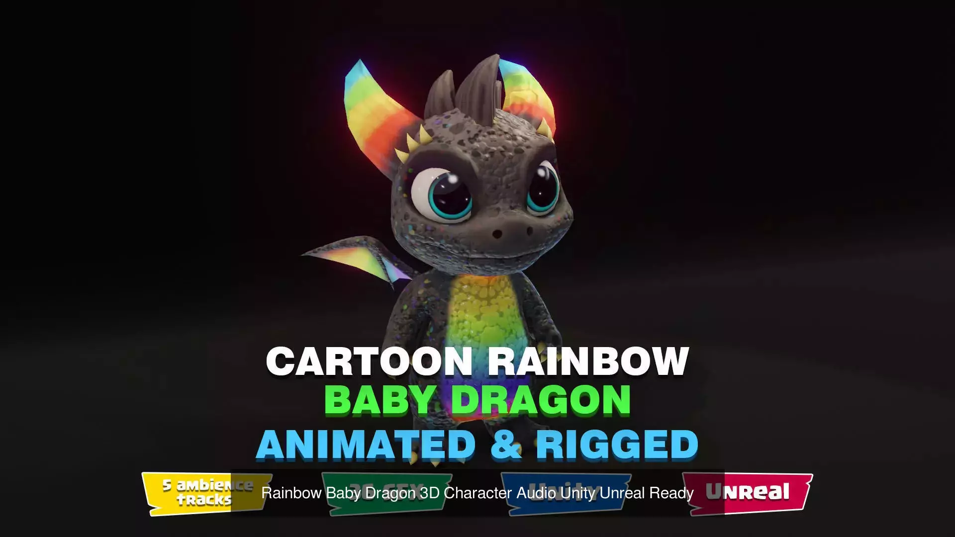 Animated Baby Dragons 3D Model with Audio and SFX 3D Model Collection_61