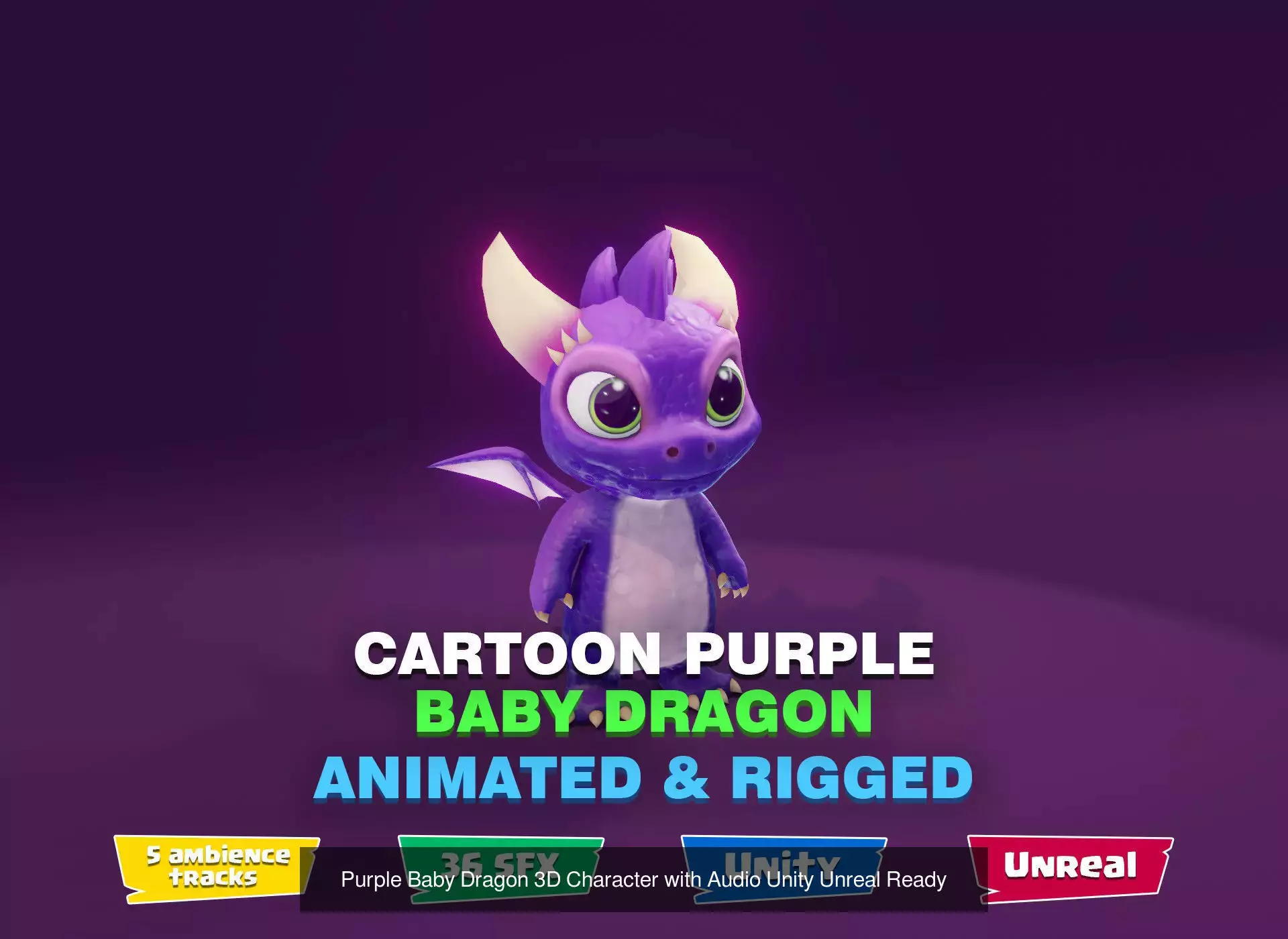 Animated Baby Dragons 3D Model with Audio and SFX 3D Model Collection_53