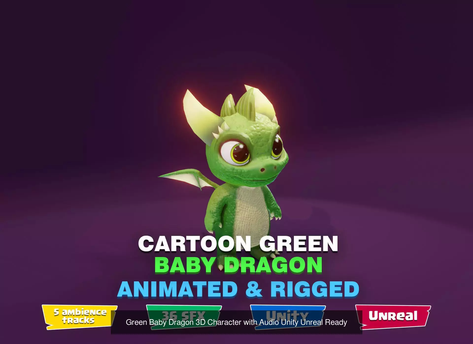 Animated Baby Dragons 3D Model with Audio and SFX 3D Model Collection_55