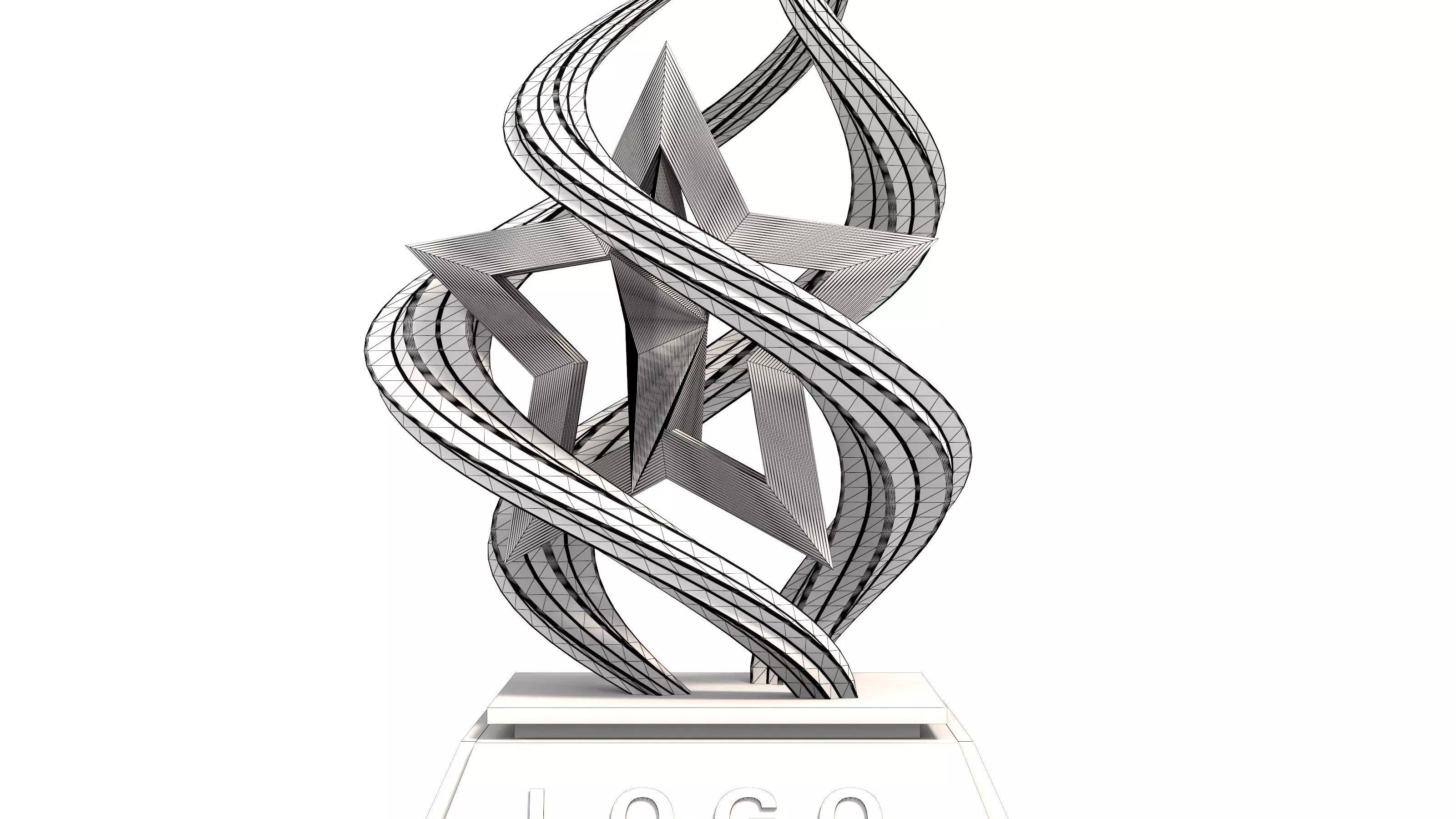 Abstract sculpture 3D model_12
