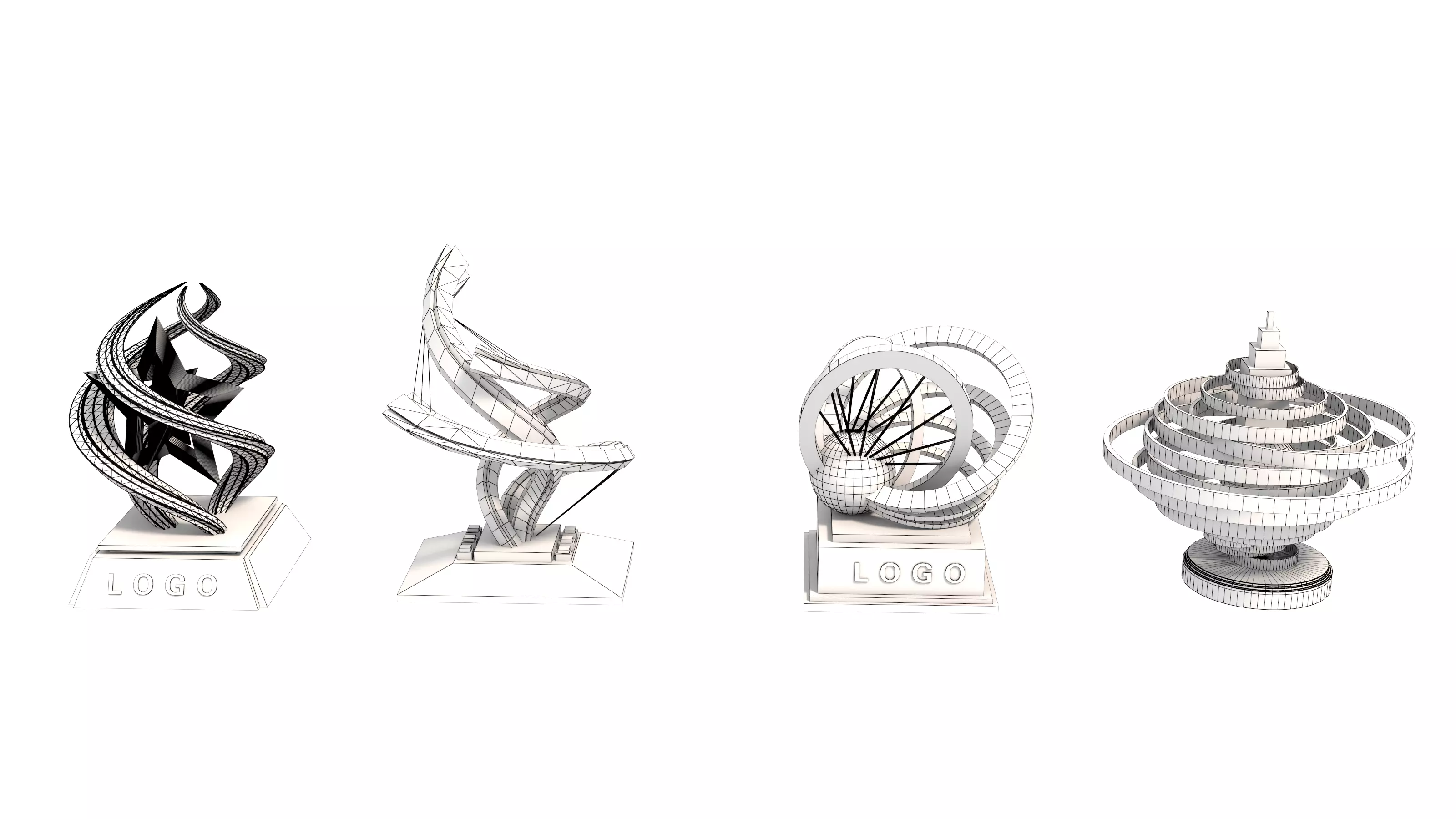 Abstract sculpture 3D model_14