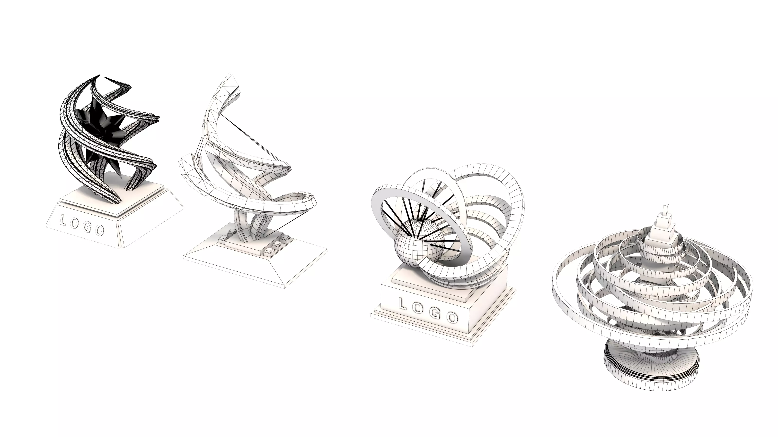 Abstract sculpture 3D model_10