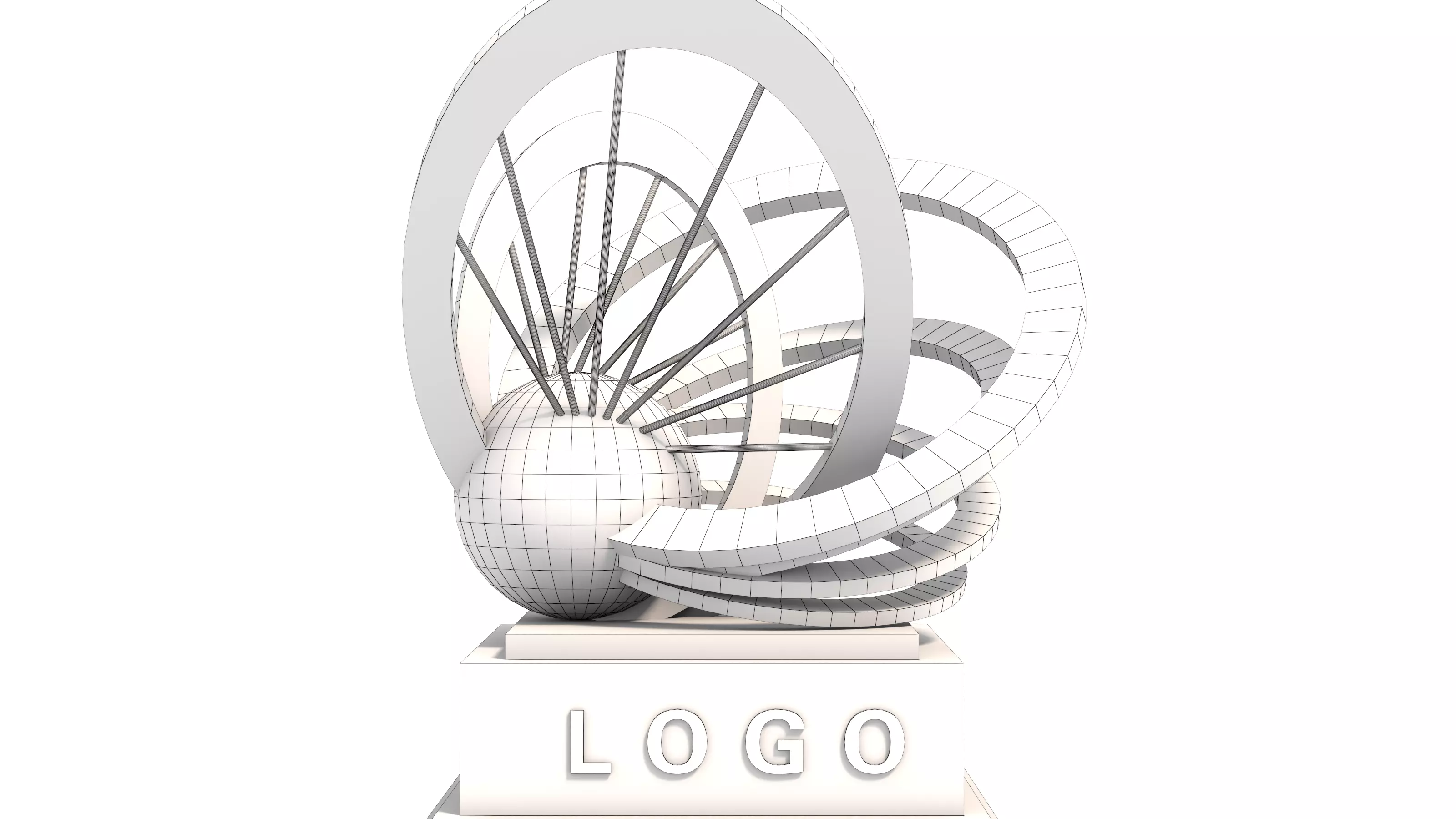 Abstract sculpture 3D model_11