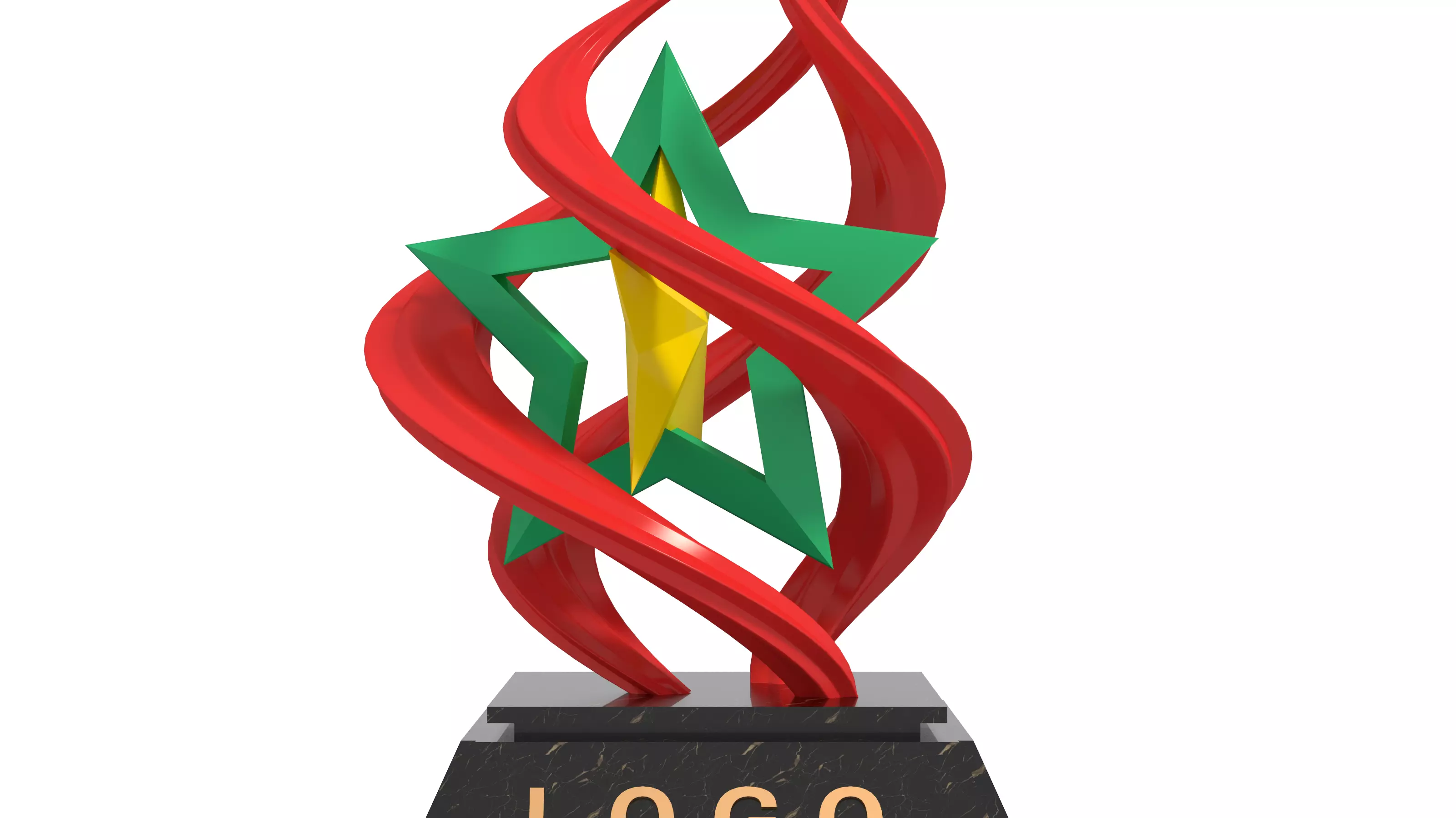 Abstract sculpture 3D model_5