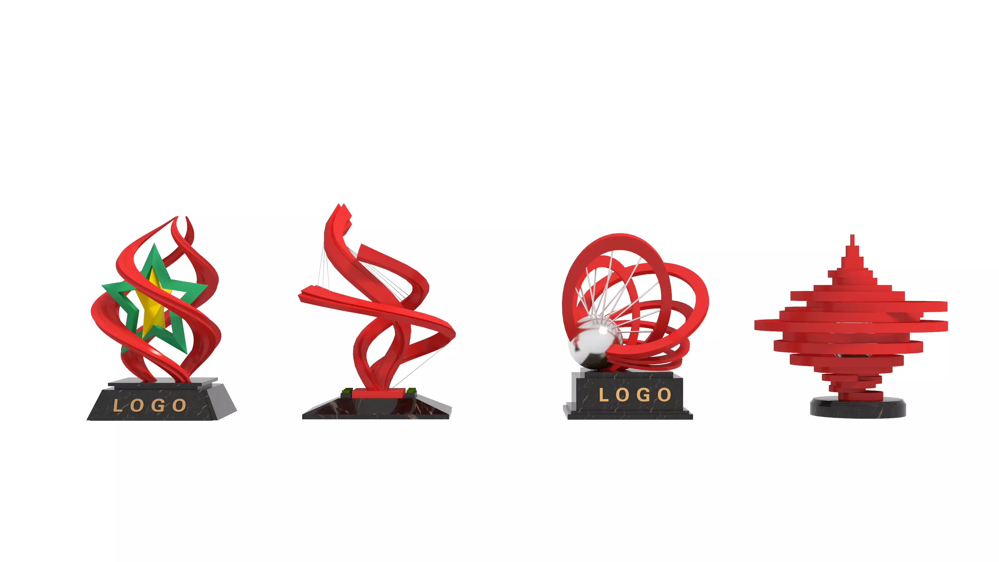 Abstract sculpture 3D model_1