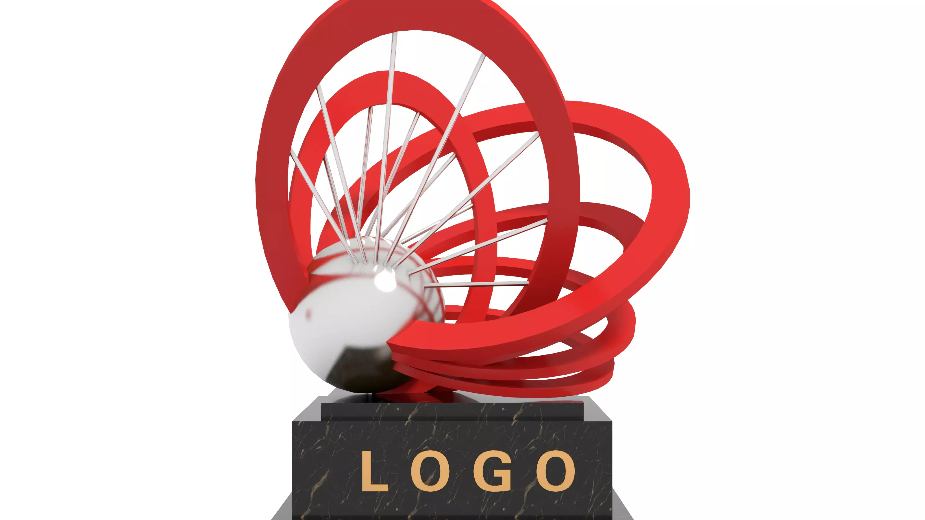 Abstract sculpture 3D model_4