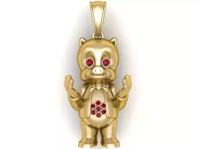 Pig Pendant 3D Printable Model