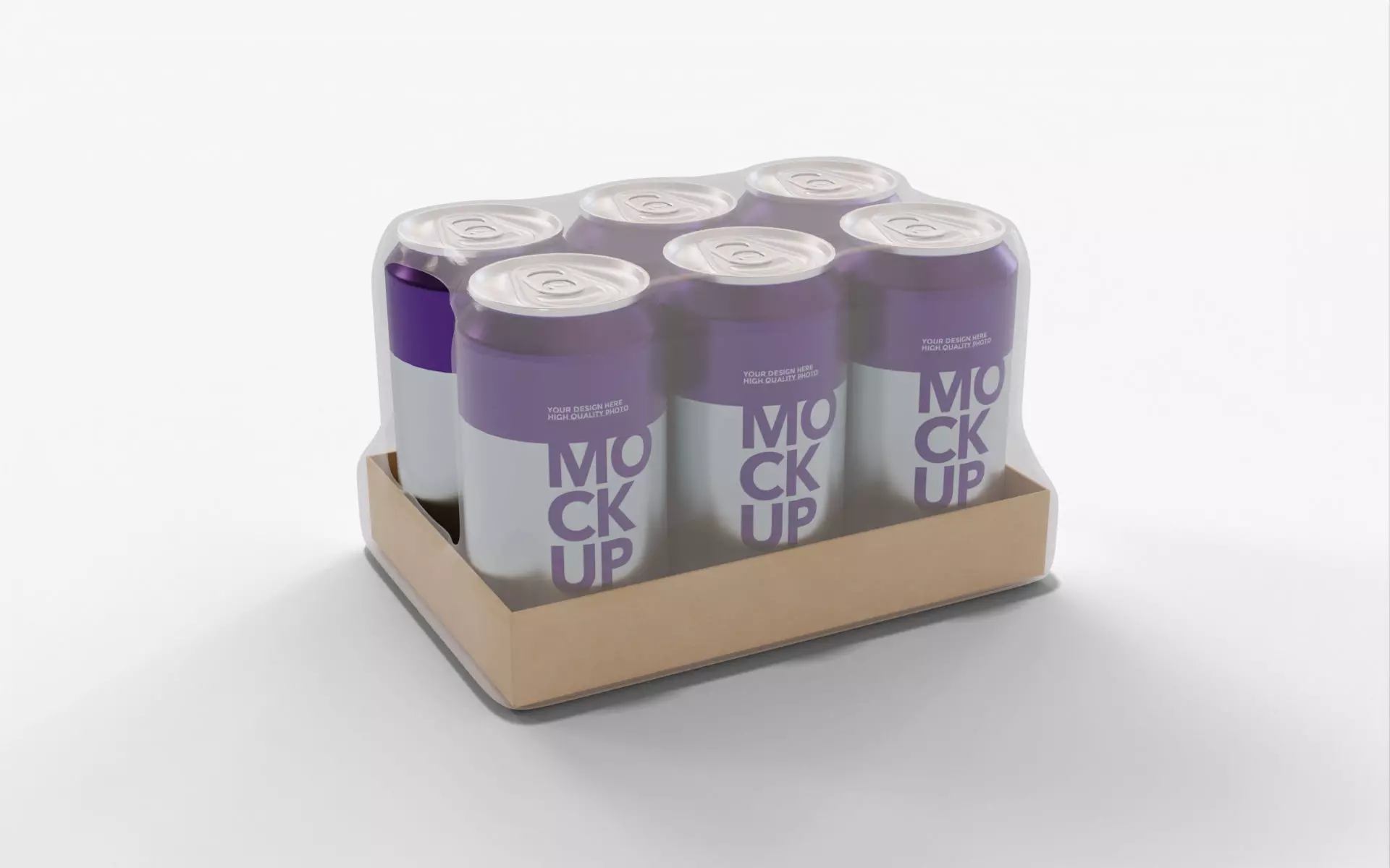 Grape Soda Can Pack of 6 3D model_0