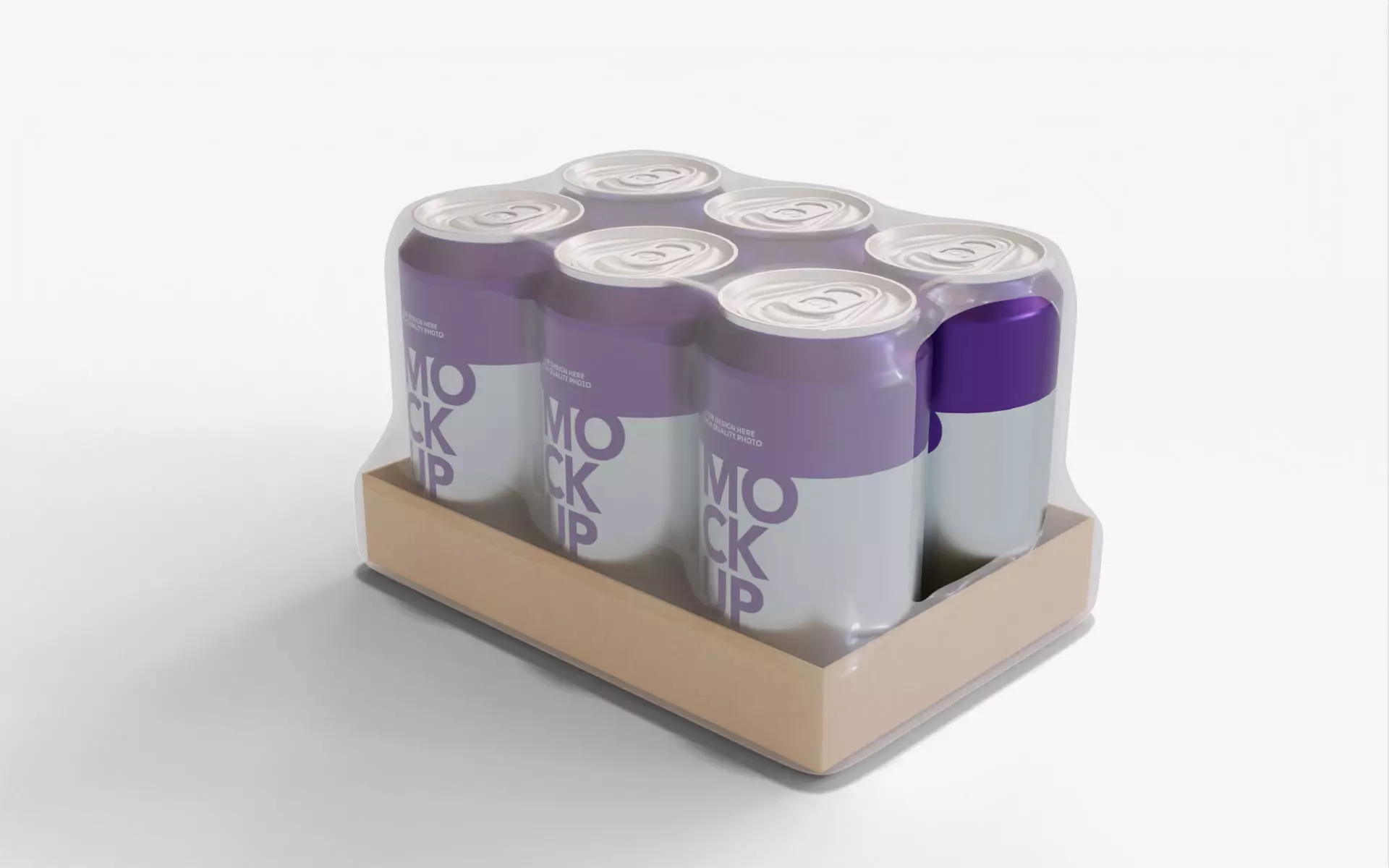 Grape Soda Can Pack of 6 3D model_1