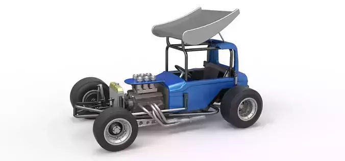 Vintage Winged Supermodified stock car Version 2 Scale 1 to 25