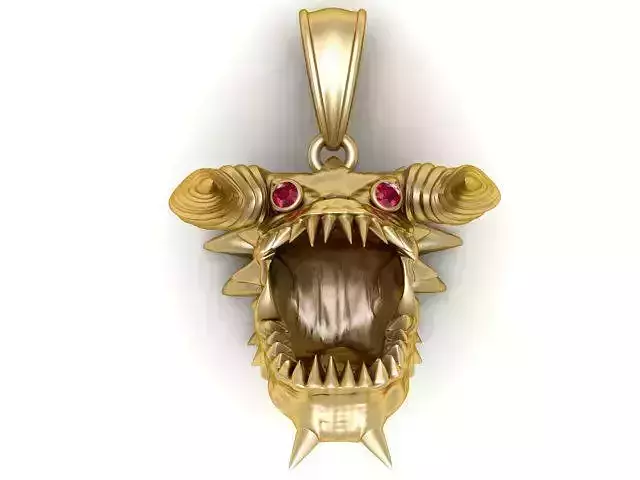 Infernal Jaws Pendant 3D Printable Model