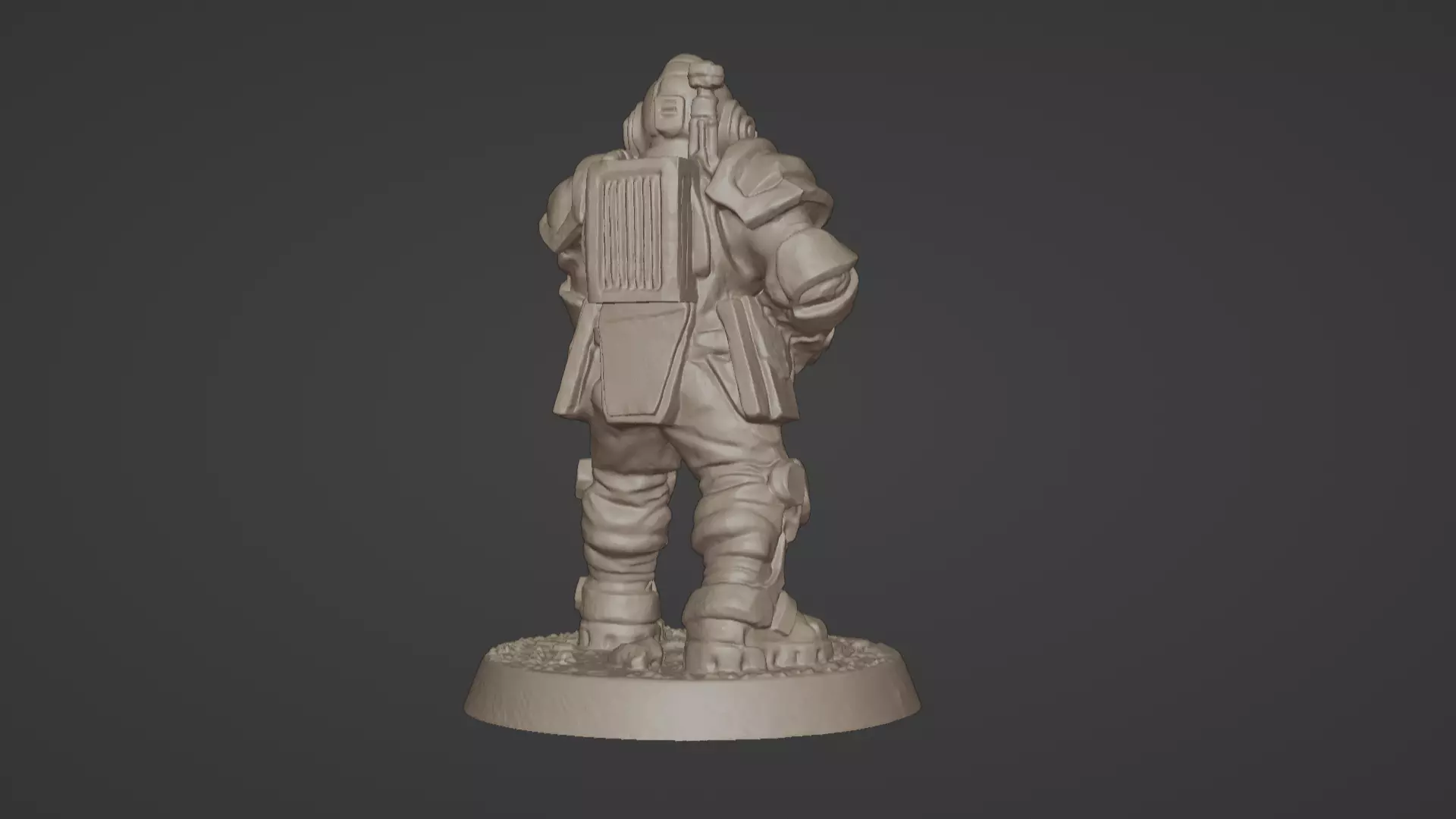Armored Recon Trooper 32 mm One Piece STL 3D print model_9