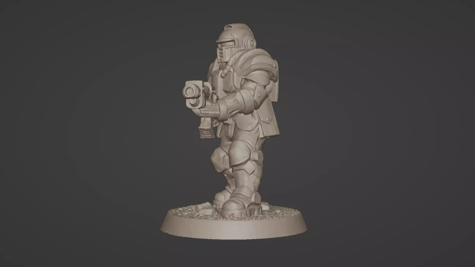 Armored Recon Trooper 32 mm One Piece STL 3D print model_24