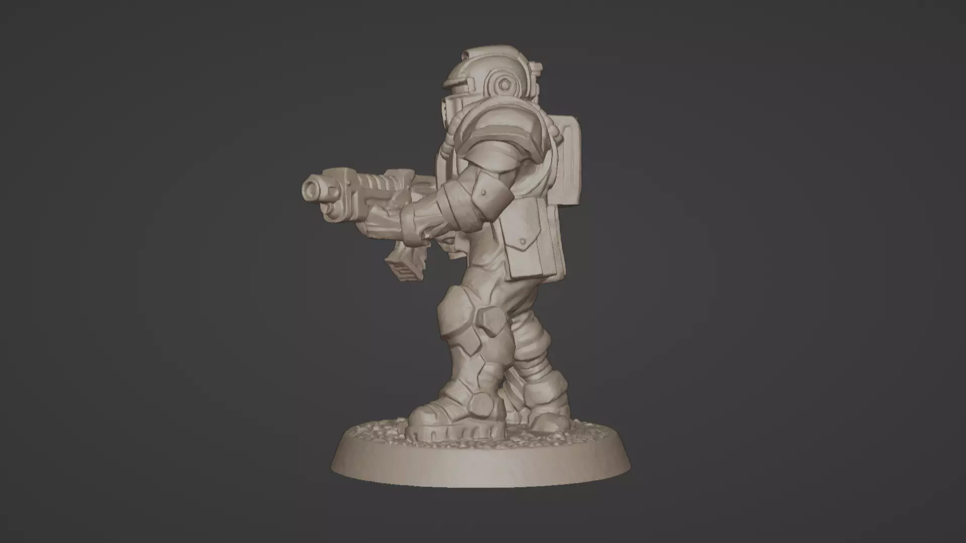Armored Recon Trooper 32 mm One Piece STL 3D print model_21