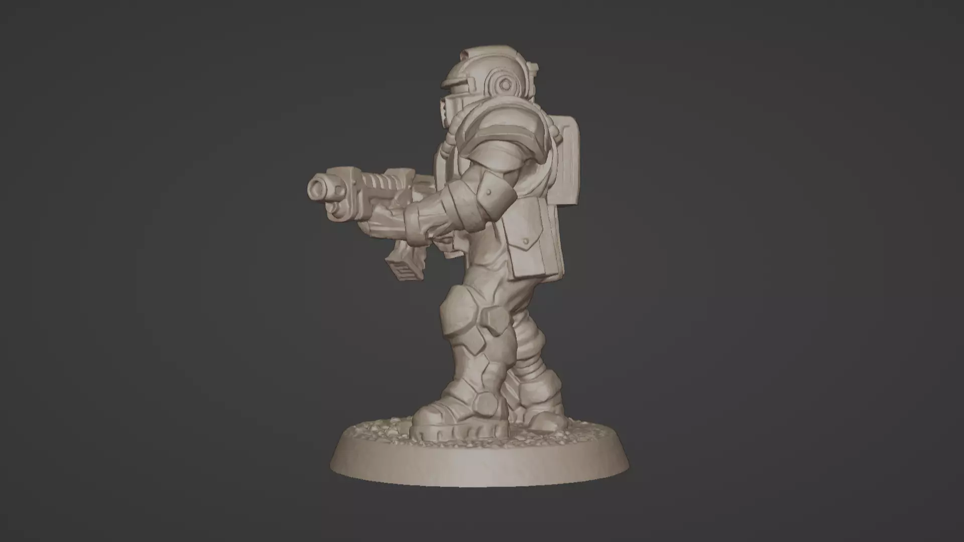 Armored Recon Trooper 32 mm One Piece STL 3D print model_22