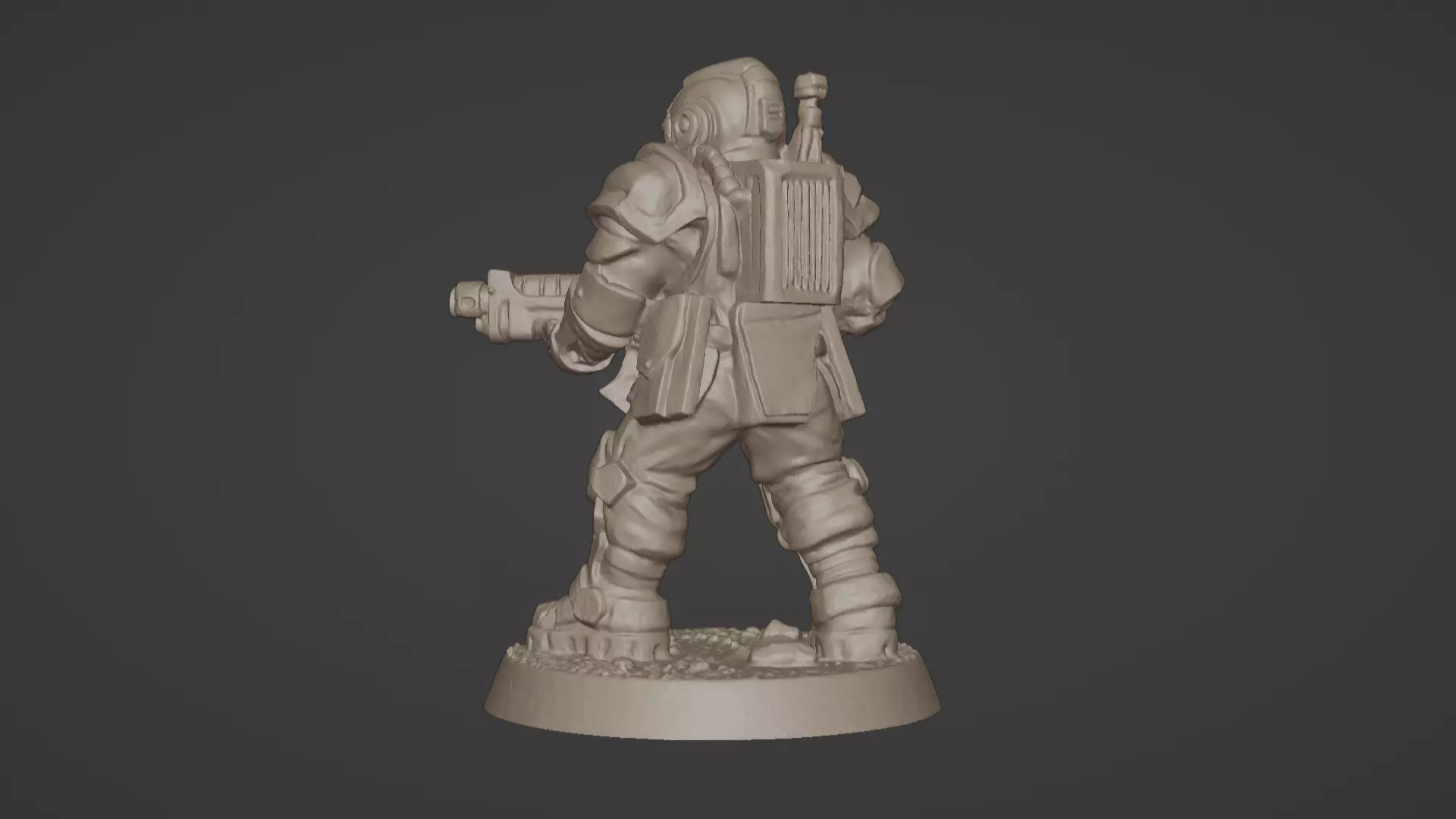 Armored Recon Trooper 32 mm One Piece STL 3D print model_17