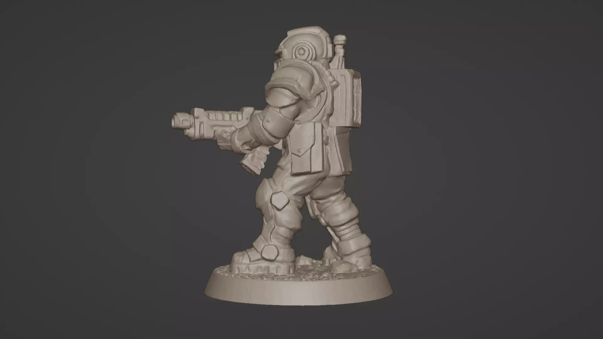 Armored Recon Trooper 32 mm One Piece STL 3D print model_18