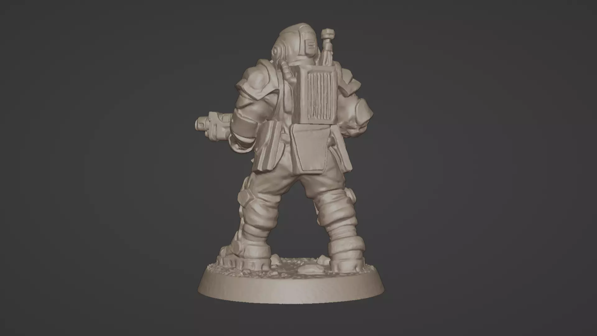 Armored Recon Trooper 32 mm One Piece STL 3D print model_14