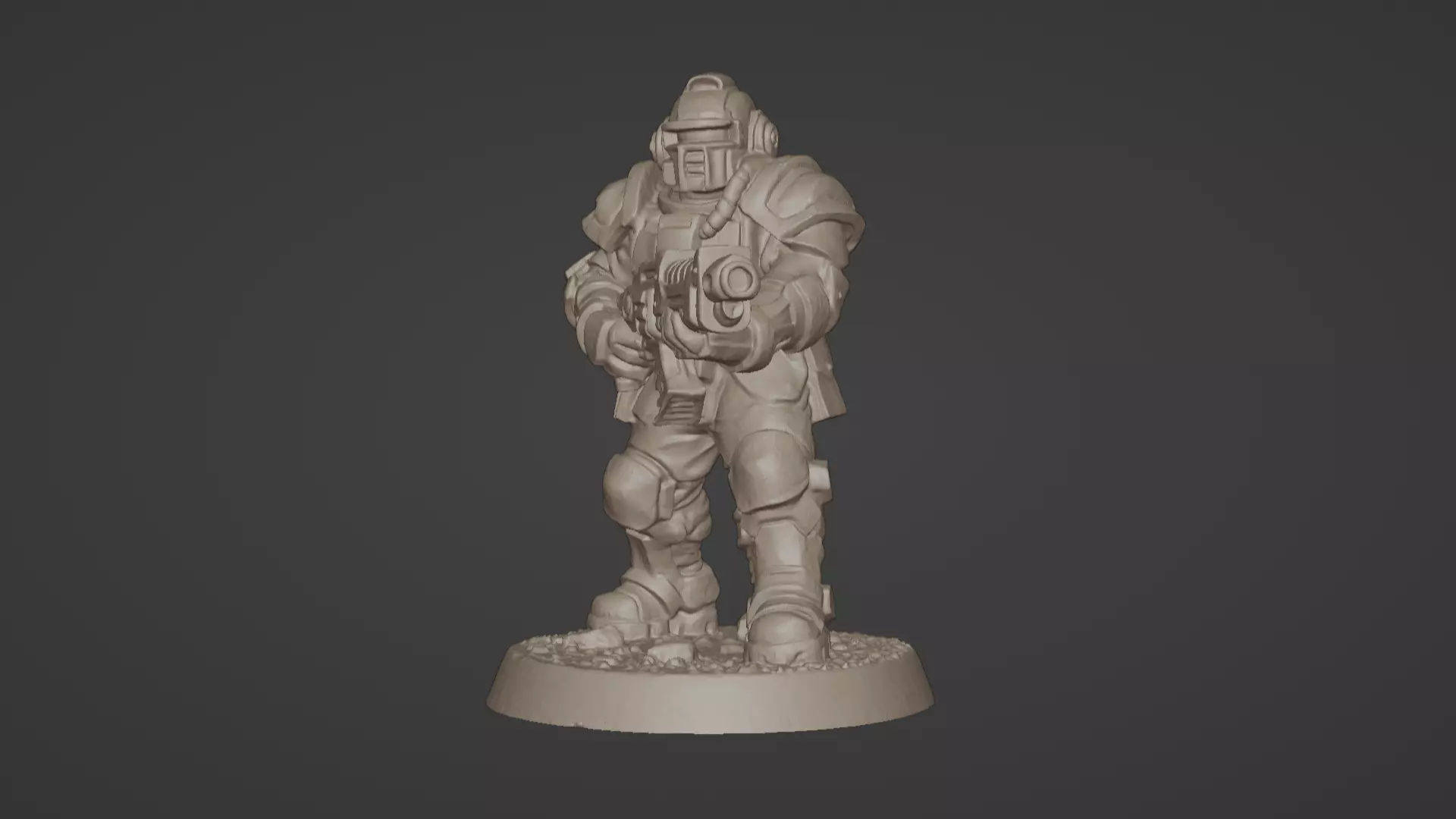 Armored Recon Trooper 32 mm One Piece STL 3D print model_26