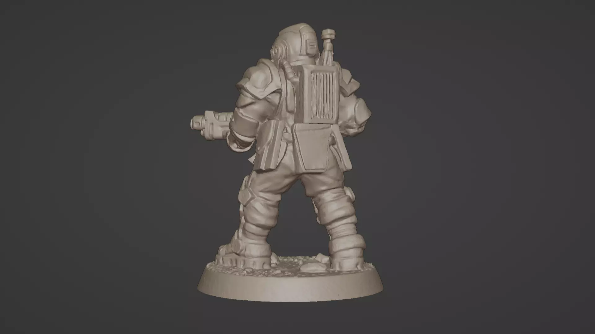 Armored Recon Trooper 32 mm One Piece STL 3D print model_15