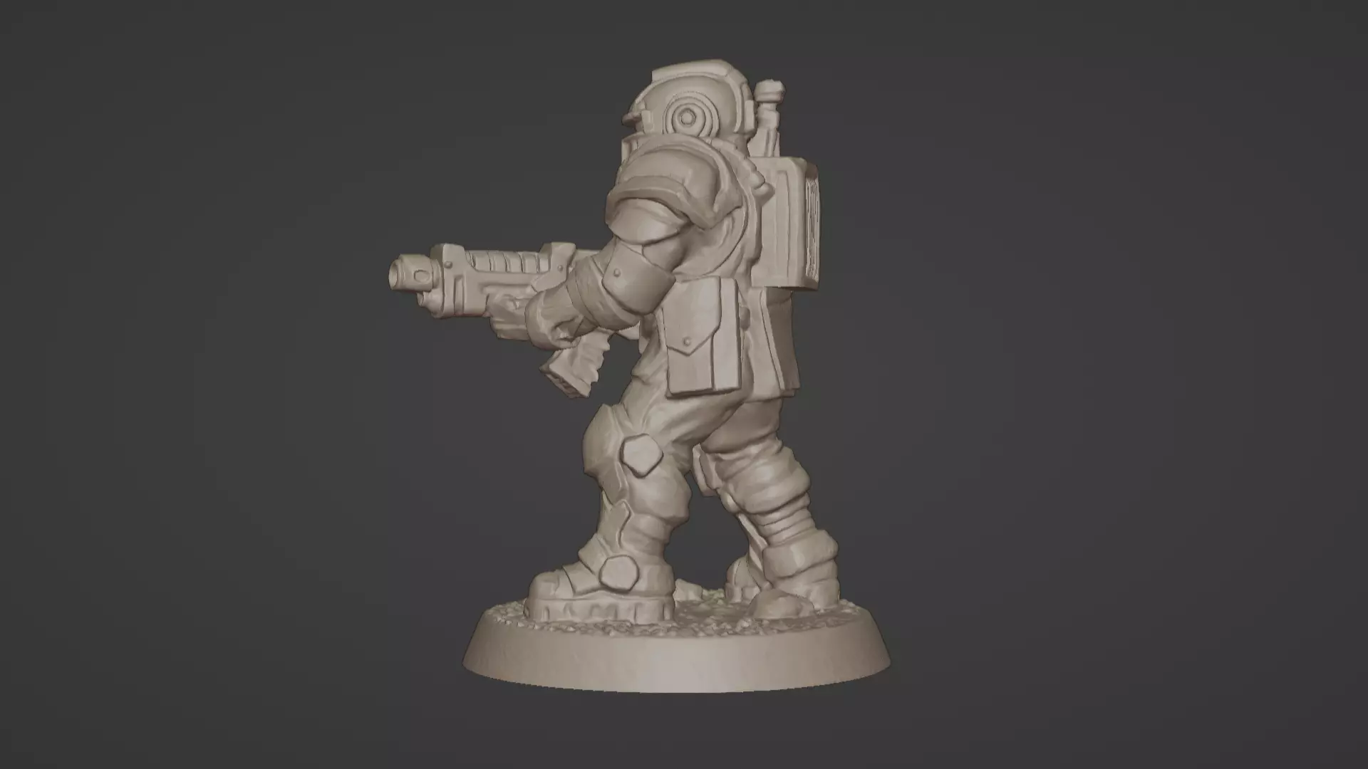 Armored Recon Trooper 32 mm One Piece STL 3D print model_19