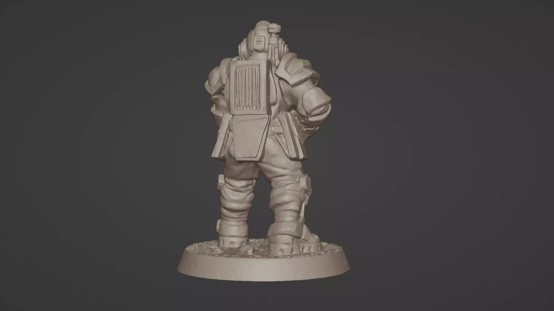Armored Recon Trooper 32 mm One Piece STL 3D print model_11